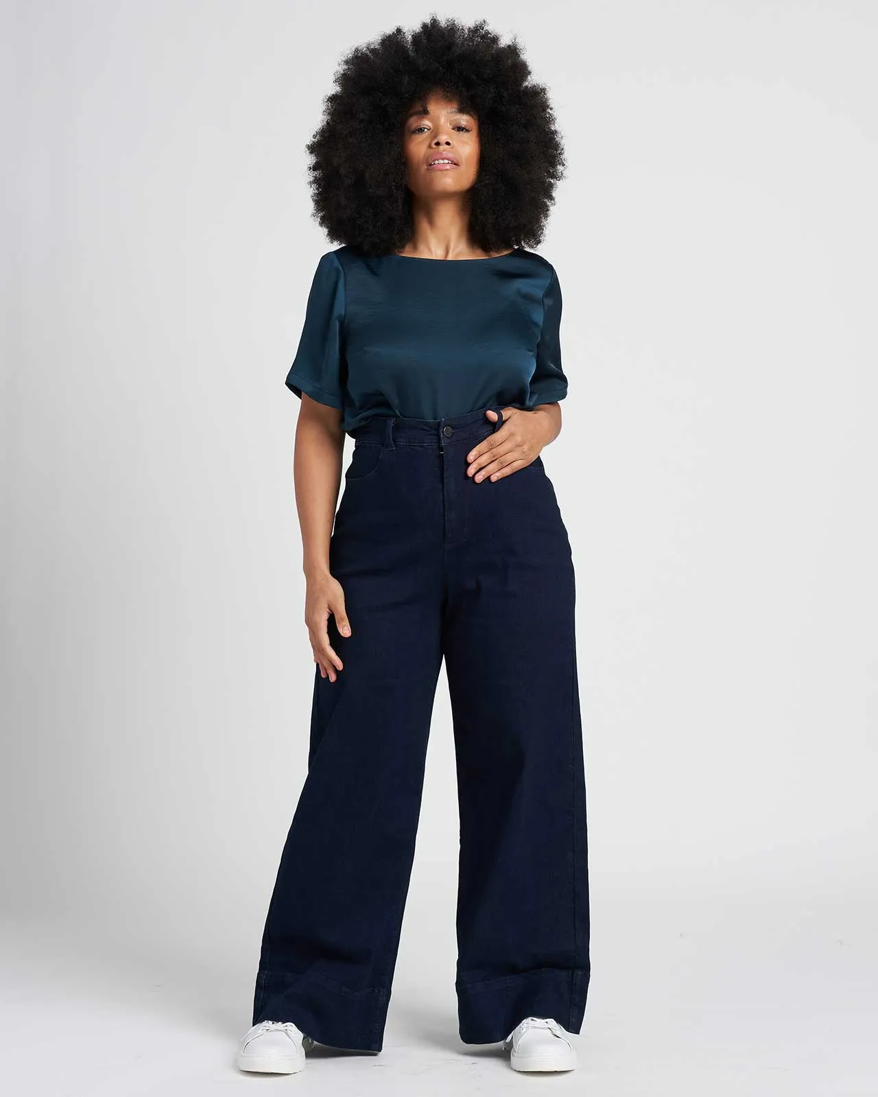 Carrie High Rise Wide Leg Jeans - Dark Indigo sold by Universal Standard product image thumbnail 4