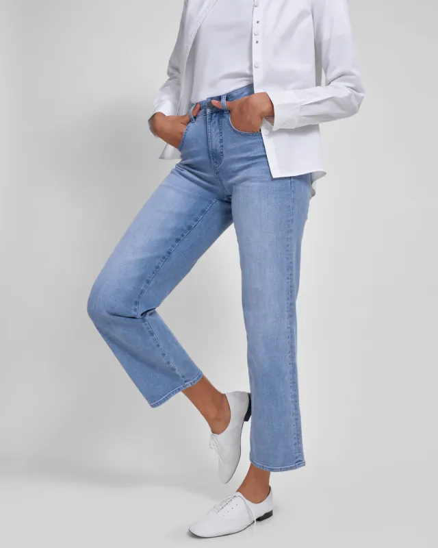 Bae Boyfriend Straight Leg Jeans - Light Blue sold by Universal Standard