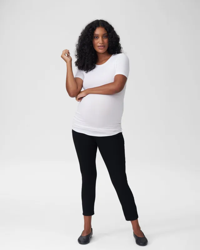 Foundation Short Sleeve Crew Neck Tee Mom - White sold by Universal Standard