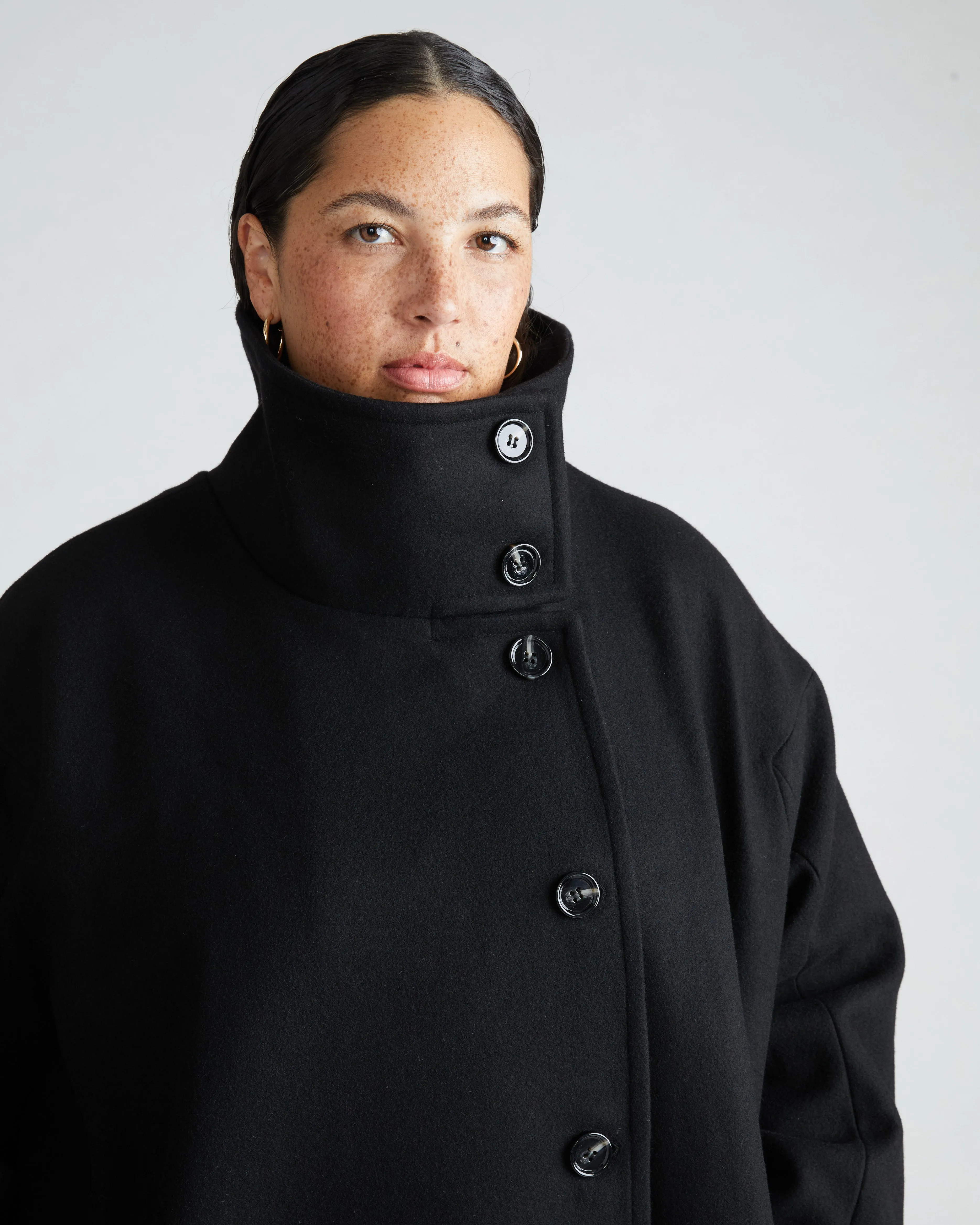 Marlo Cocoon Coat - Black sold by Universal Standard product image thumbnail 2