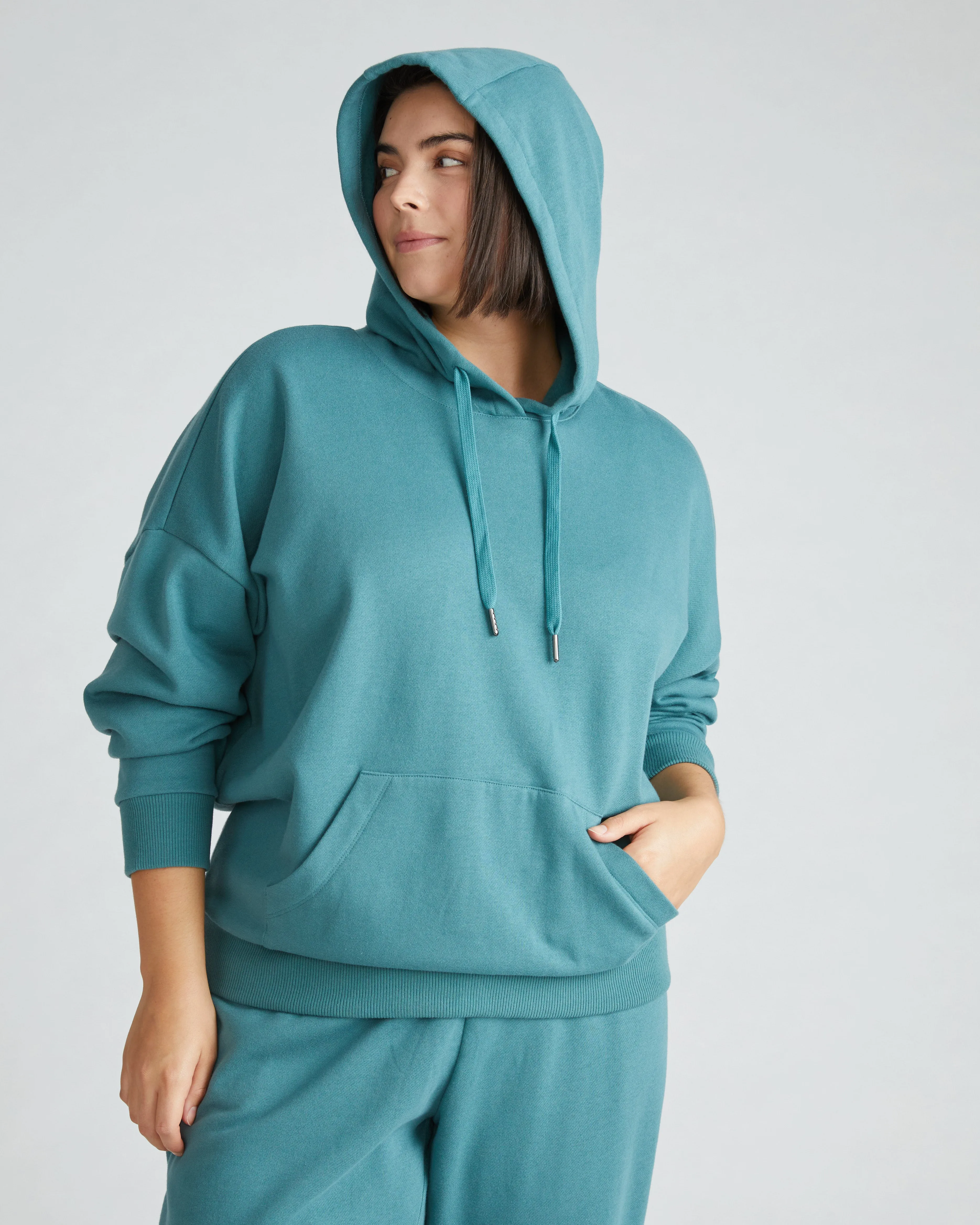 Daydream Hoodie - Teal sold by Universal Standard