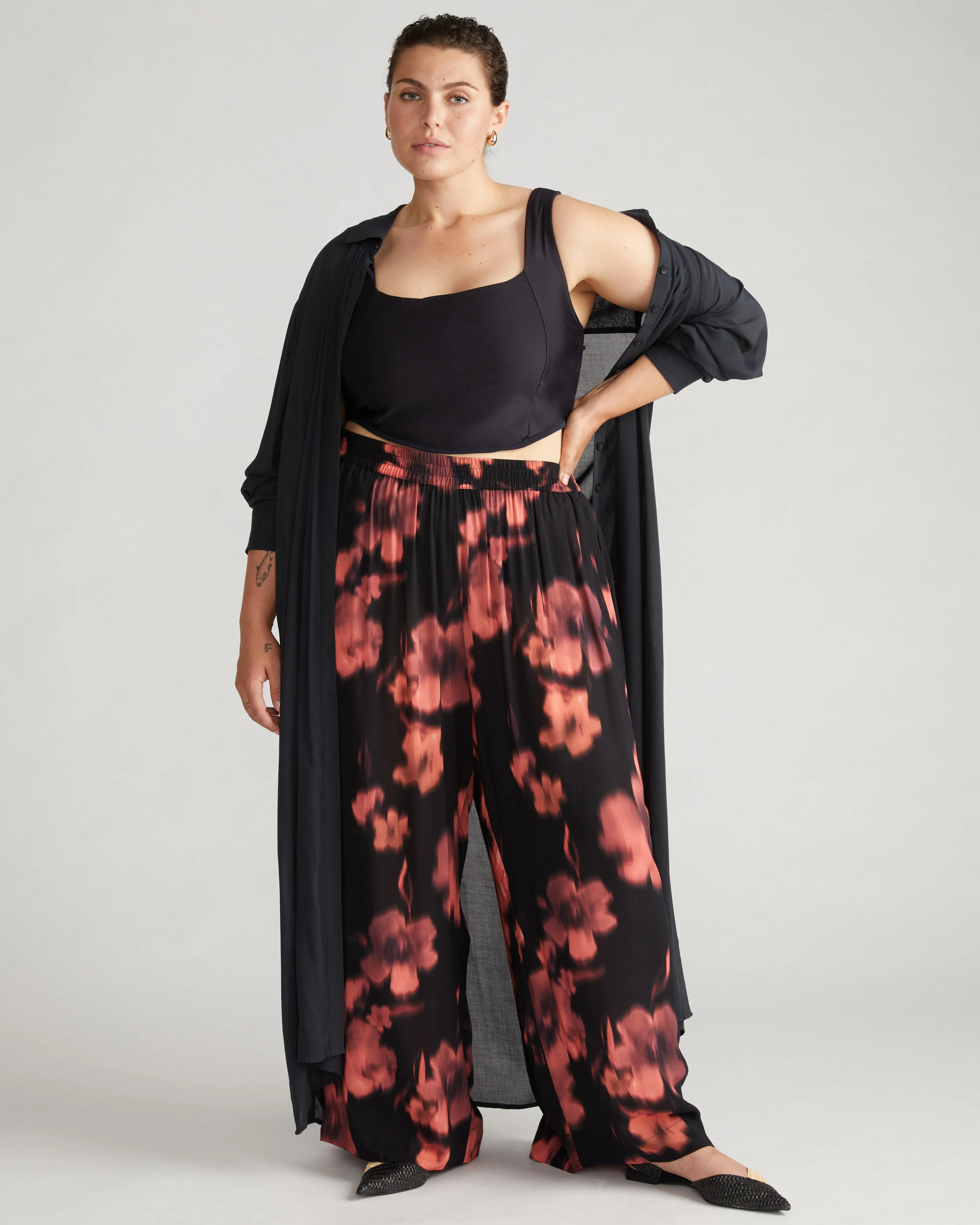 Verbena Voile Pants - Nightbloom Print sold by Universal Standard