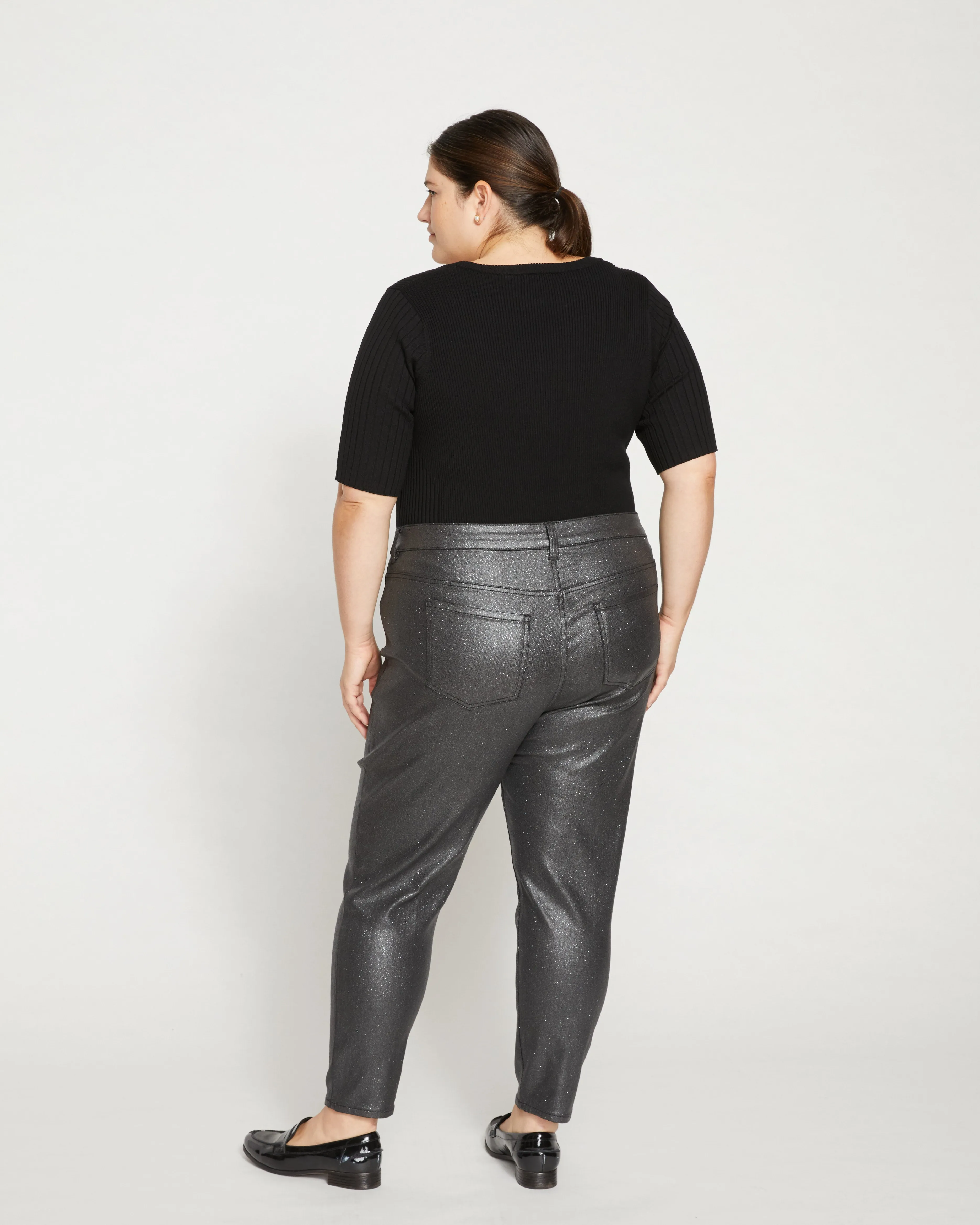 Shimmer Seine High Rise Skinny Jeans 27 Inch - Black sold by Universal Standard product image thumbnail 3