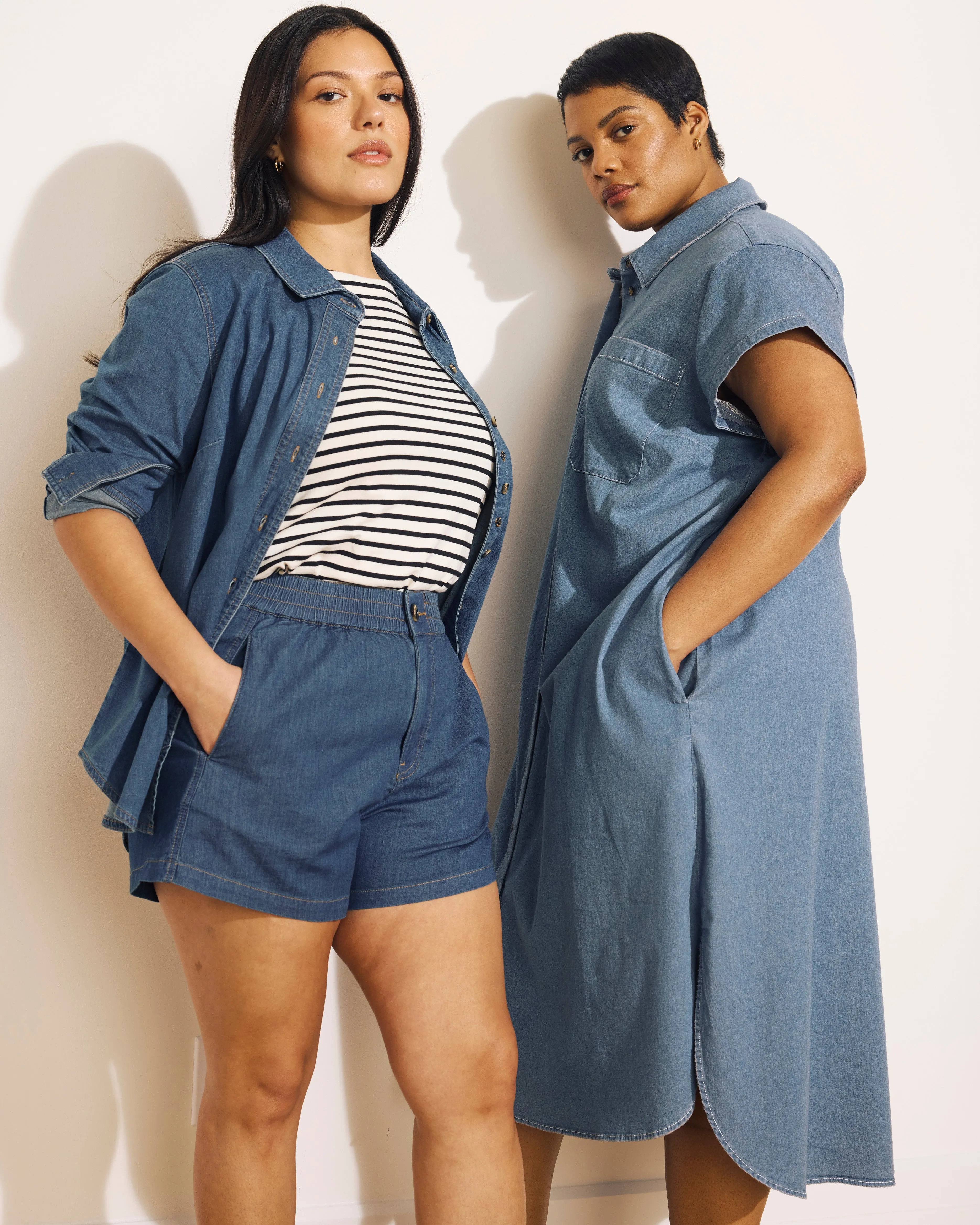 Capri Chambray Shorts - Orion Blue sold by Universal Standard product image thumbnail 3