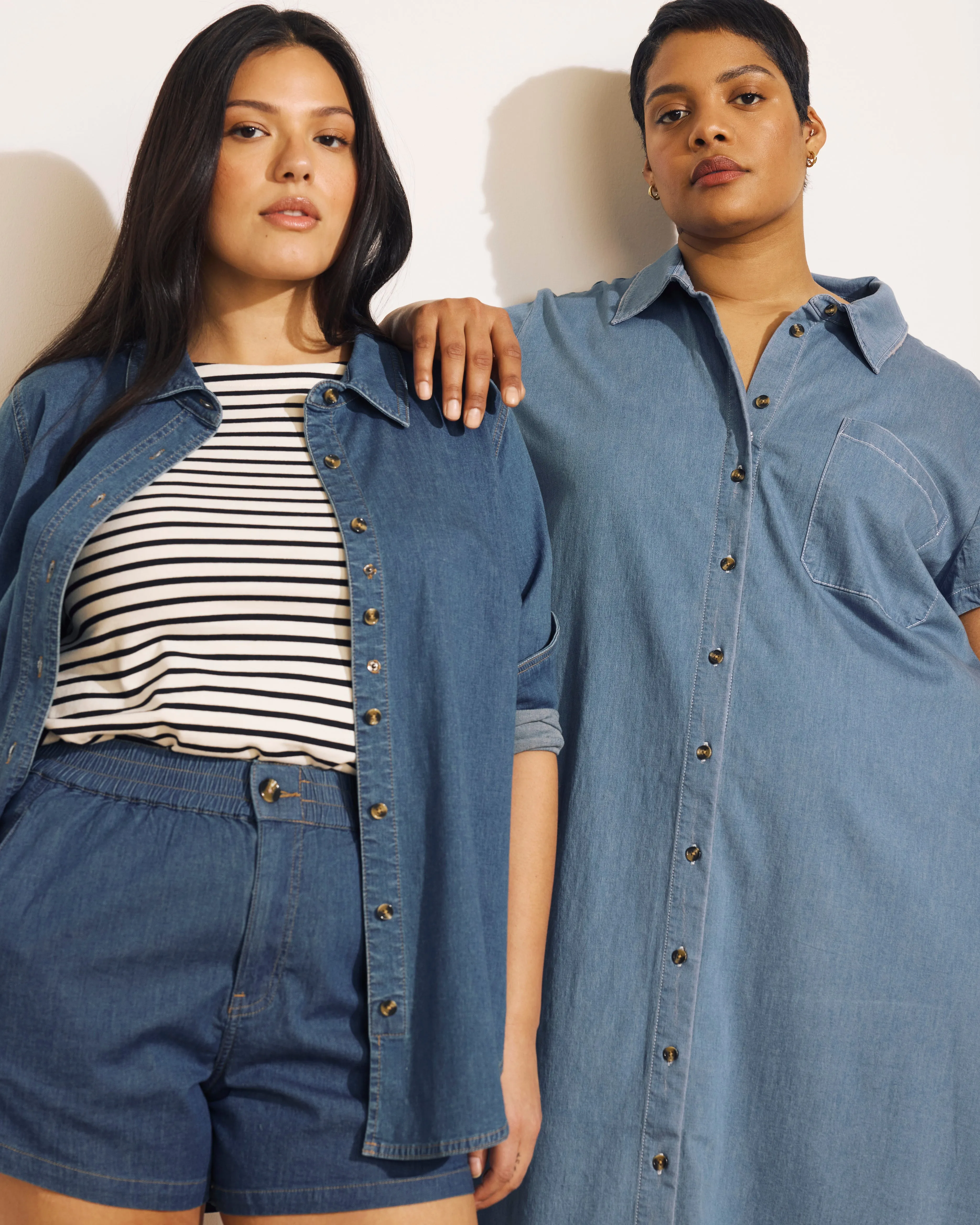 Capri Chambray Shorts - Orion Blue sold by Universal Standard product image thumbnail 2