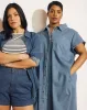 Dune Cotton Chambray Shirtdress - Cove Blue sold by Universal Standard