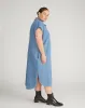 Dune Cotton Chambray Shirtdress - Cove Blue sold by Universal Standard