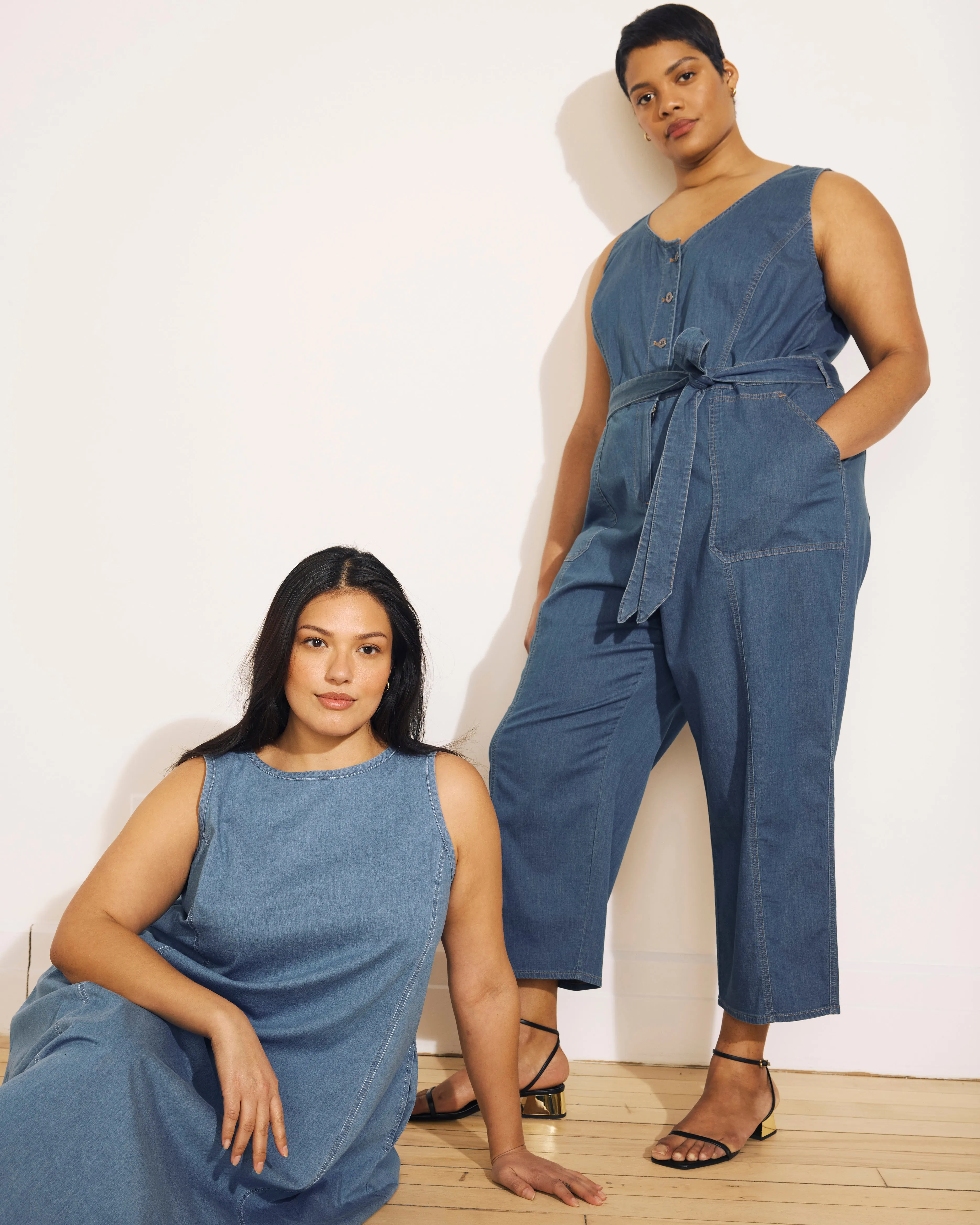 Matilda Cotton Chambray Jumpsuit - Orion Blue sold by Universal Standard product image thumbnail 2