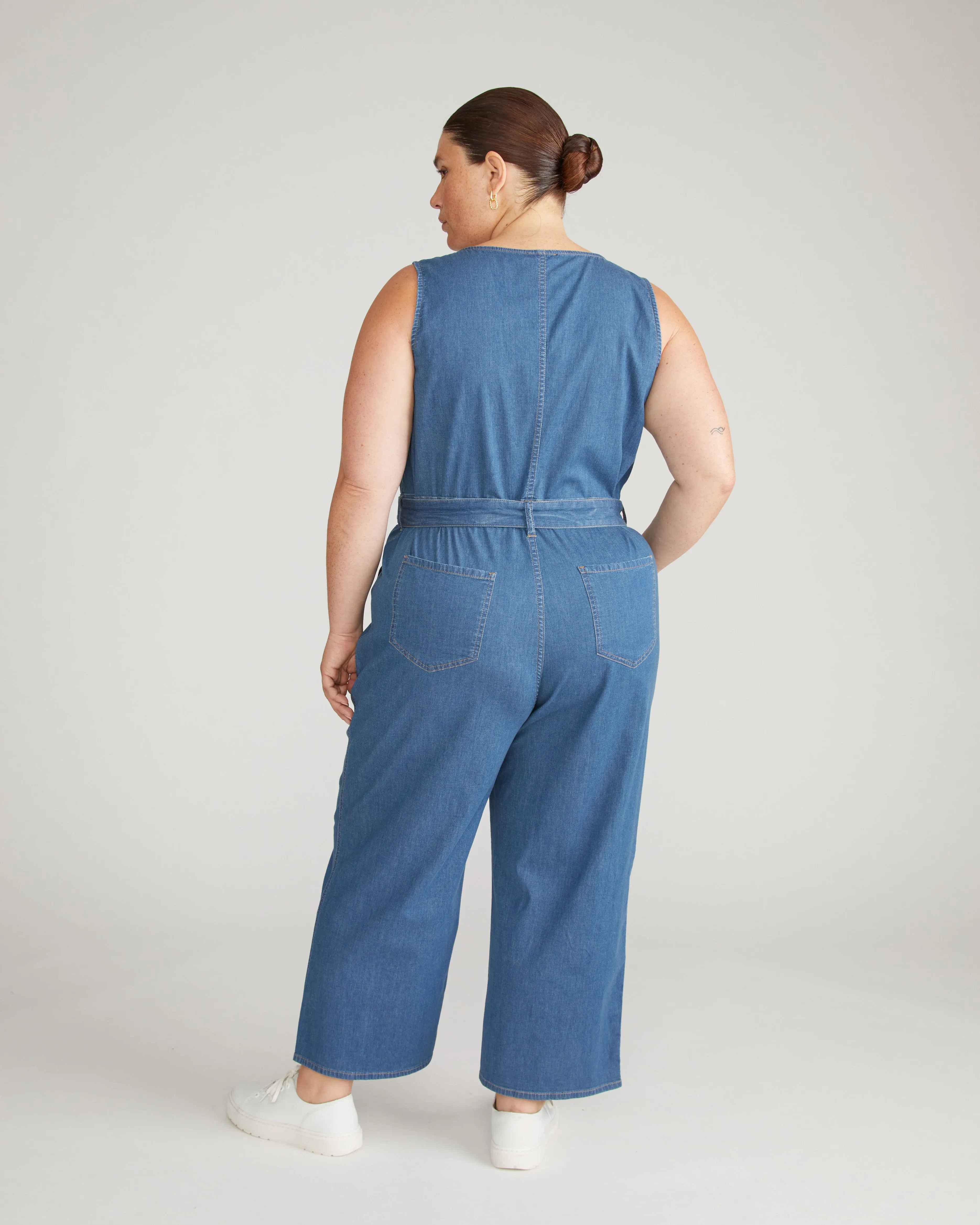 Matilda Cotton Chambray Jumpsuit - Orion Blue sold by Universal Standard product image thumbnail 5