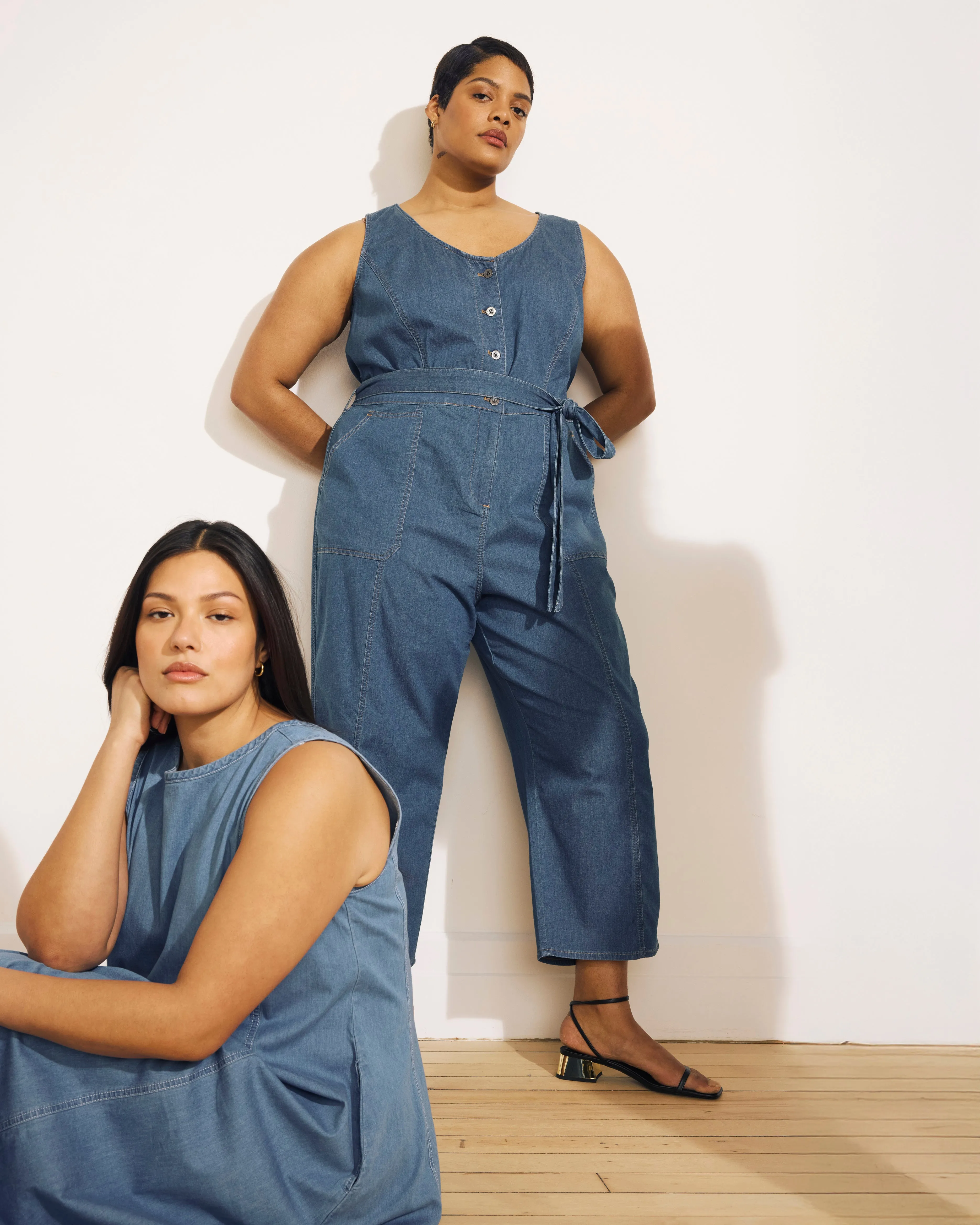 Matilda Cotton Chambray Jumpsuit - Orion Blue sold by Universal Standard product image thumbnail 3