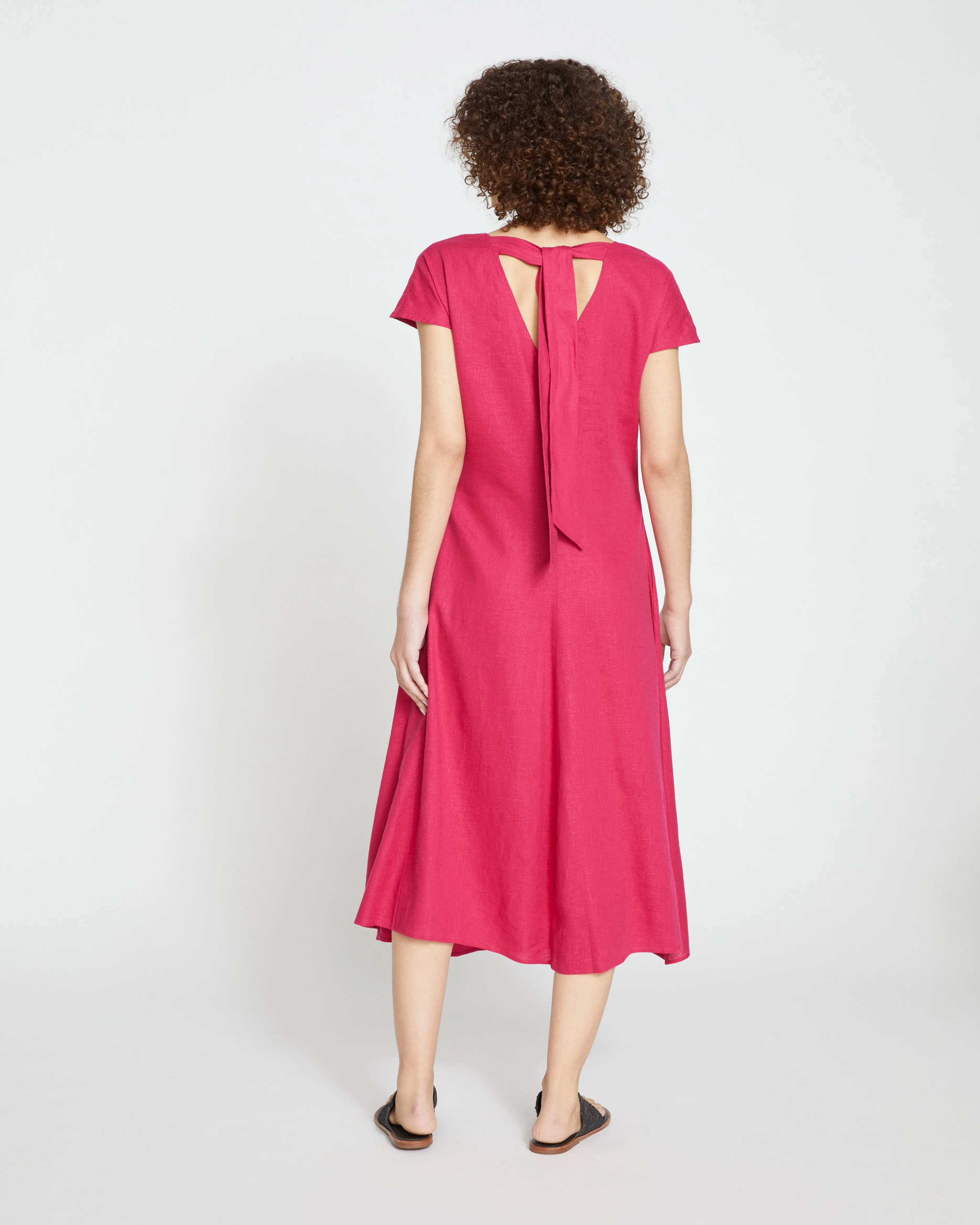 Louvre Bow Back Linen Dress - Cerise sold by Universal Standard product image thumbnail 5