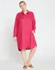 Seaside Linen Shirtdress - Cerise sold by Universal Standard
