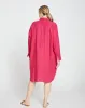Seaside Linen Shirtdress - Cerise sold by Universal Standard