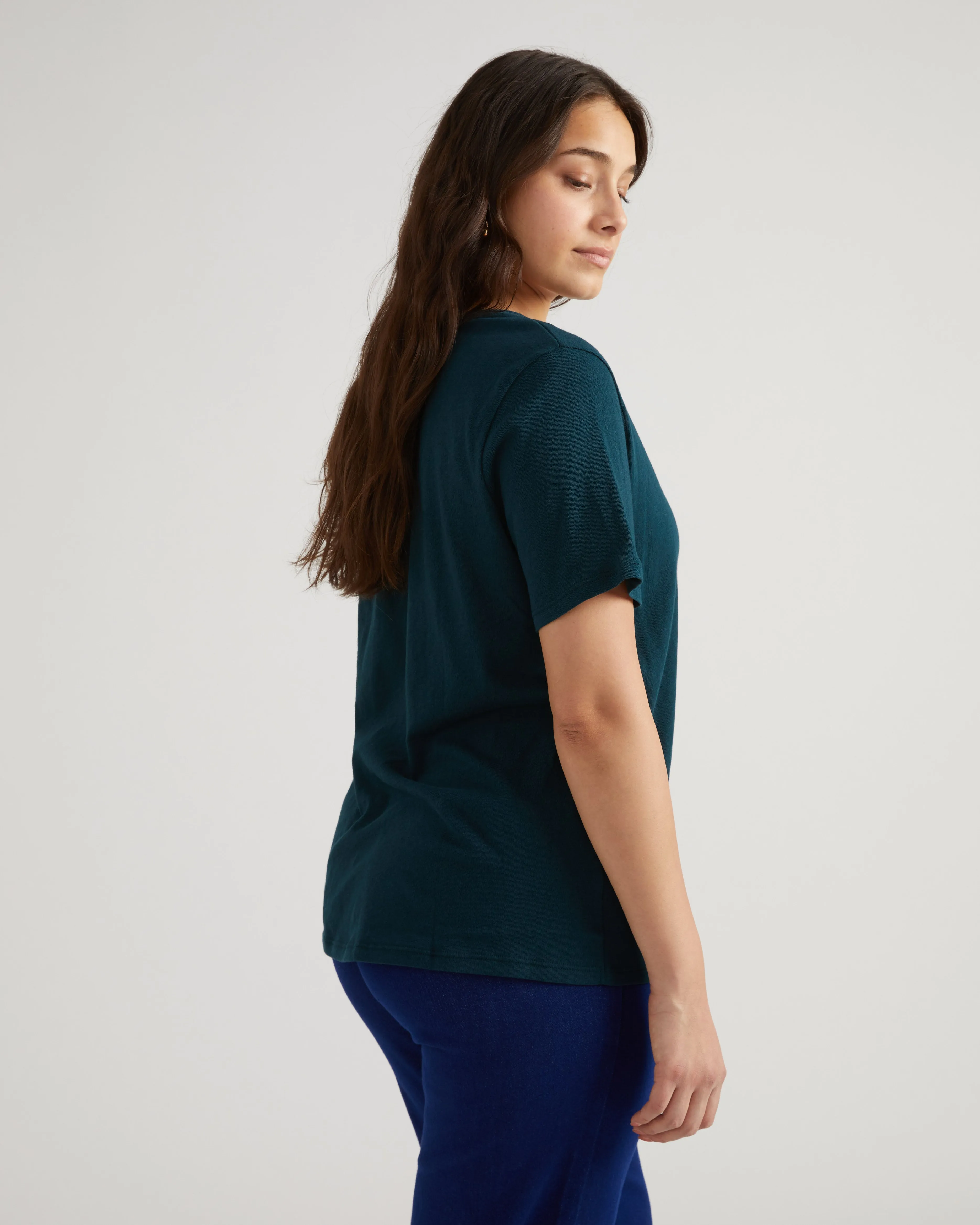 Eco Tee Rex in Linen Jersey - Deep Sea sold by Universal Standard product image thumbnail 2
