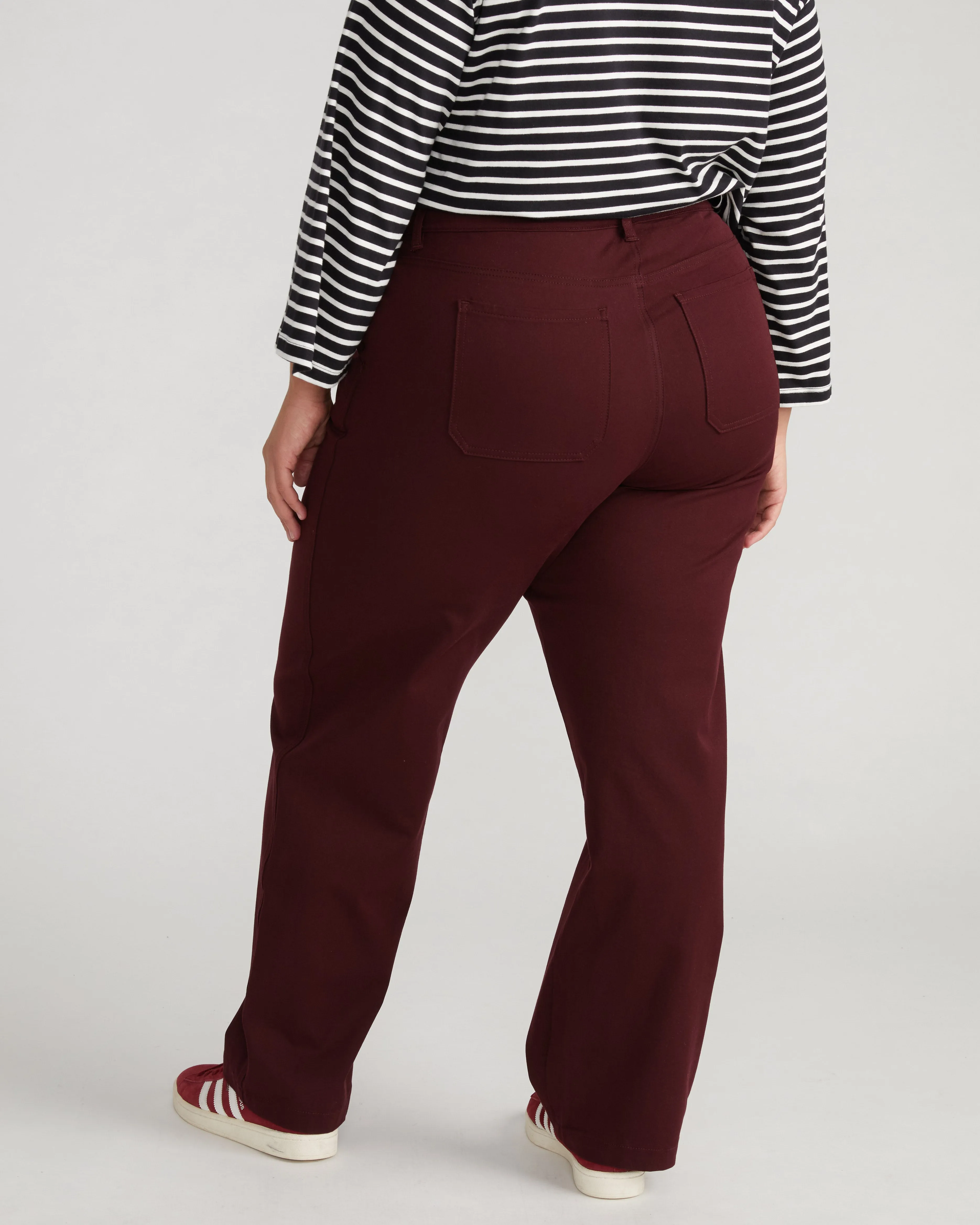 Orchard Stretch Cotton Twill Chinos - Black Cherry sold by Universal Standard product image thumbnail 3