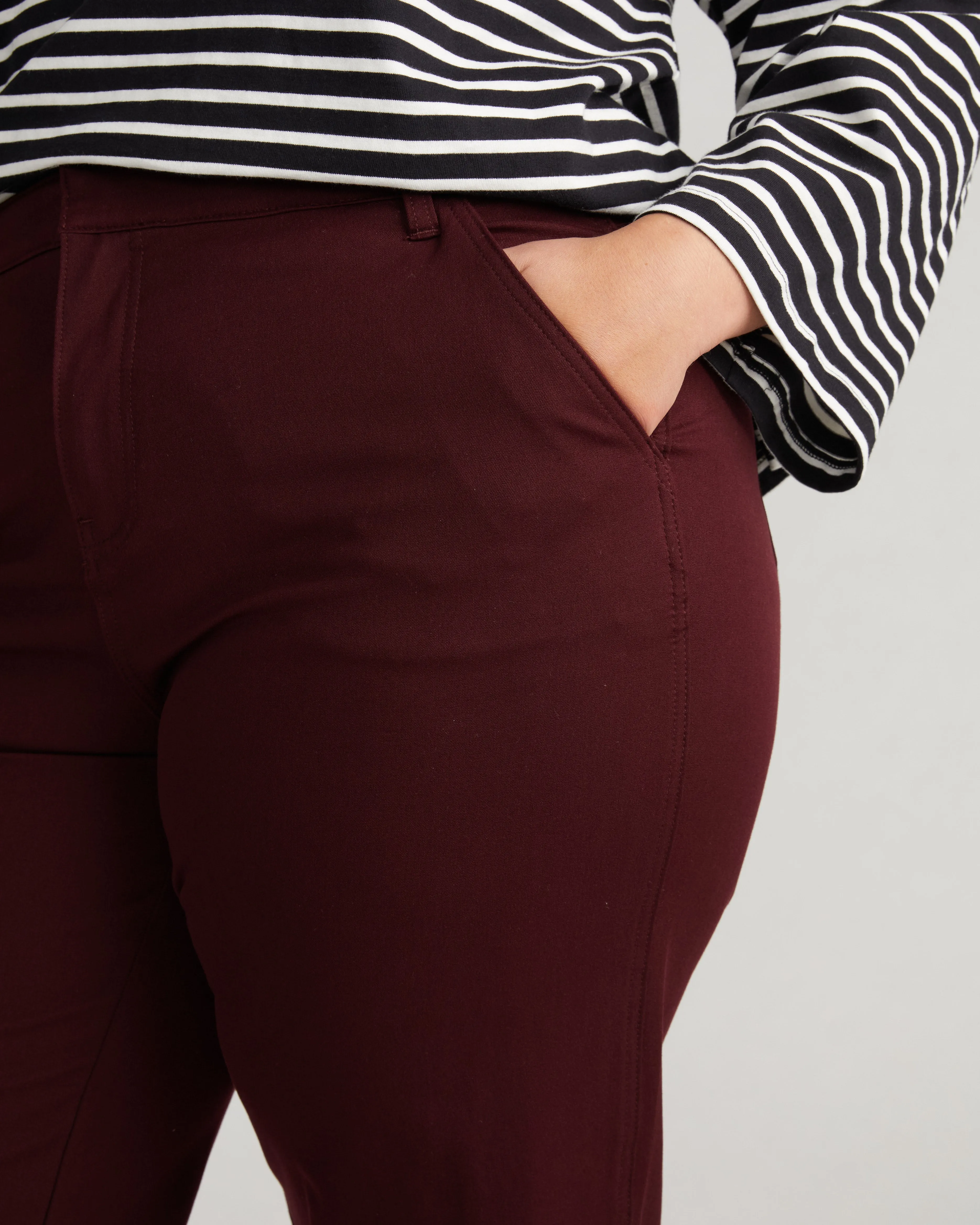 Orchard Stretch Cotton Twill Chinos - Black Cherry sold by Universal Standard product image thumbnail 2