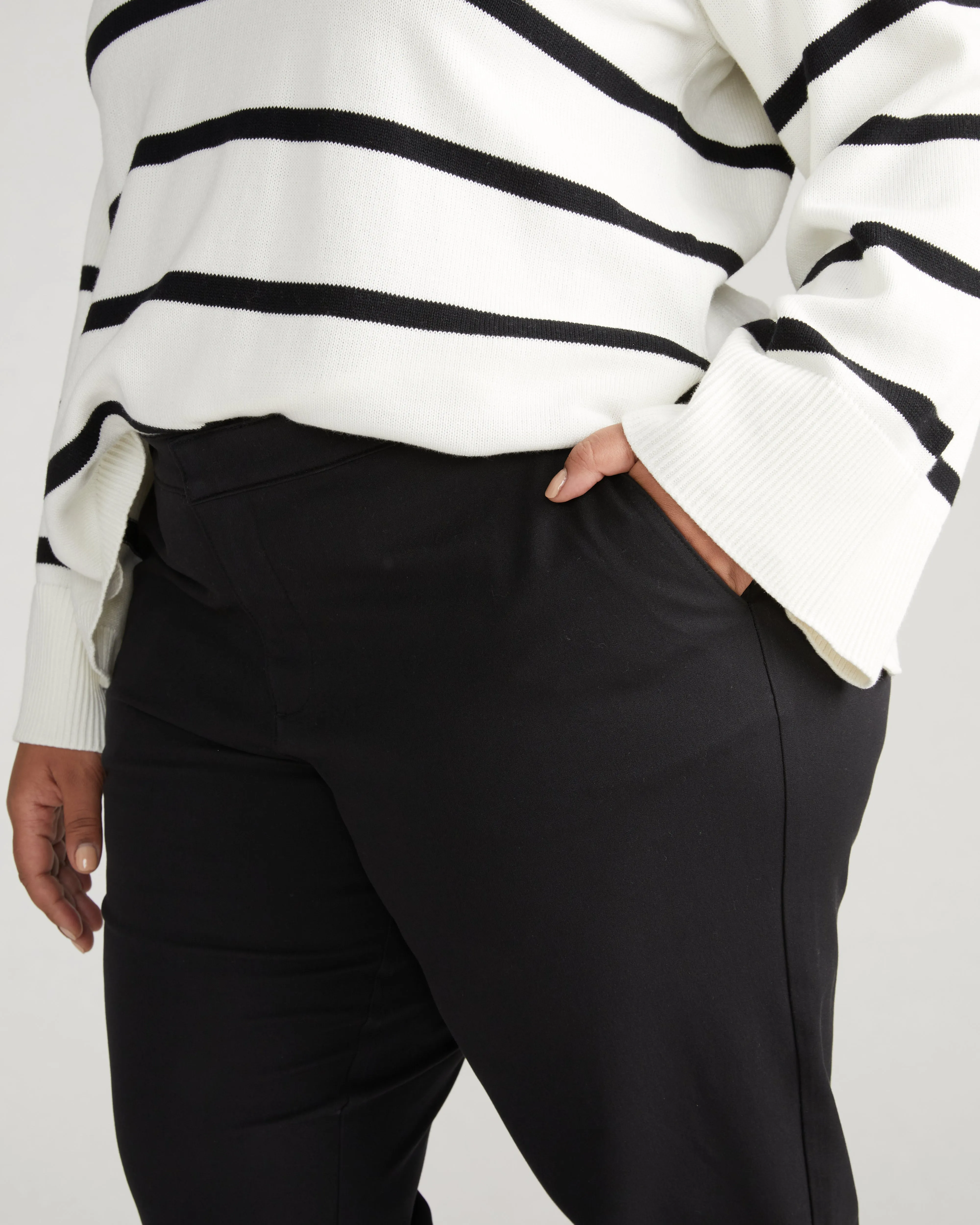 Orchard Stretch Cotton Twill Chinos - Black sold by Universal Standard