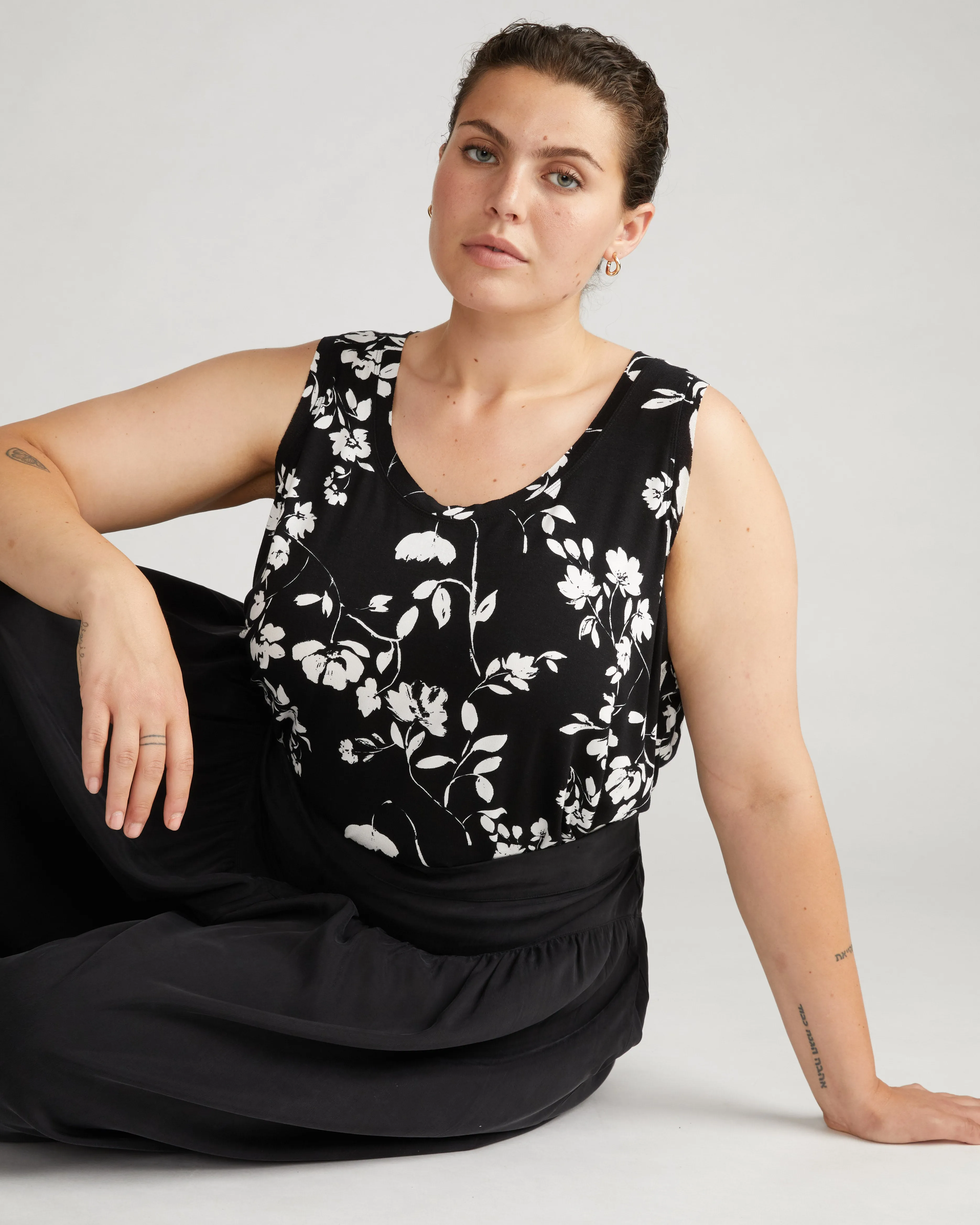 Hudson Liquid Jersey Tank - Moonlit Garden Print sold by Universal Standard product image thumbnail 4