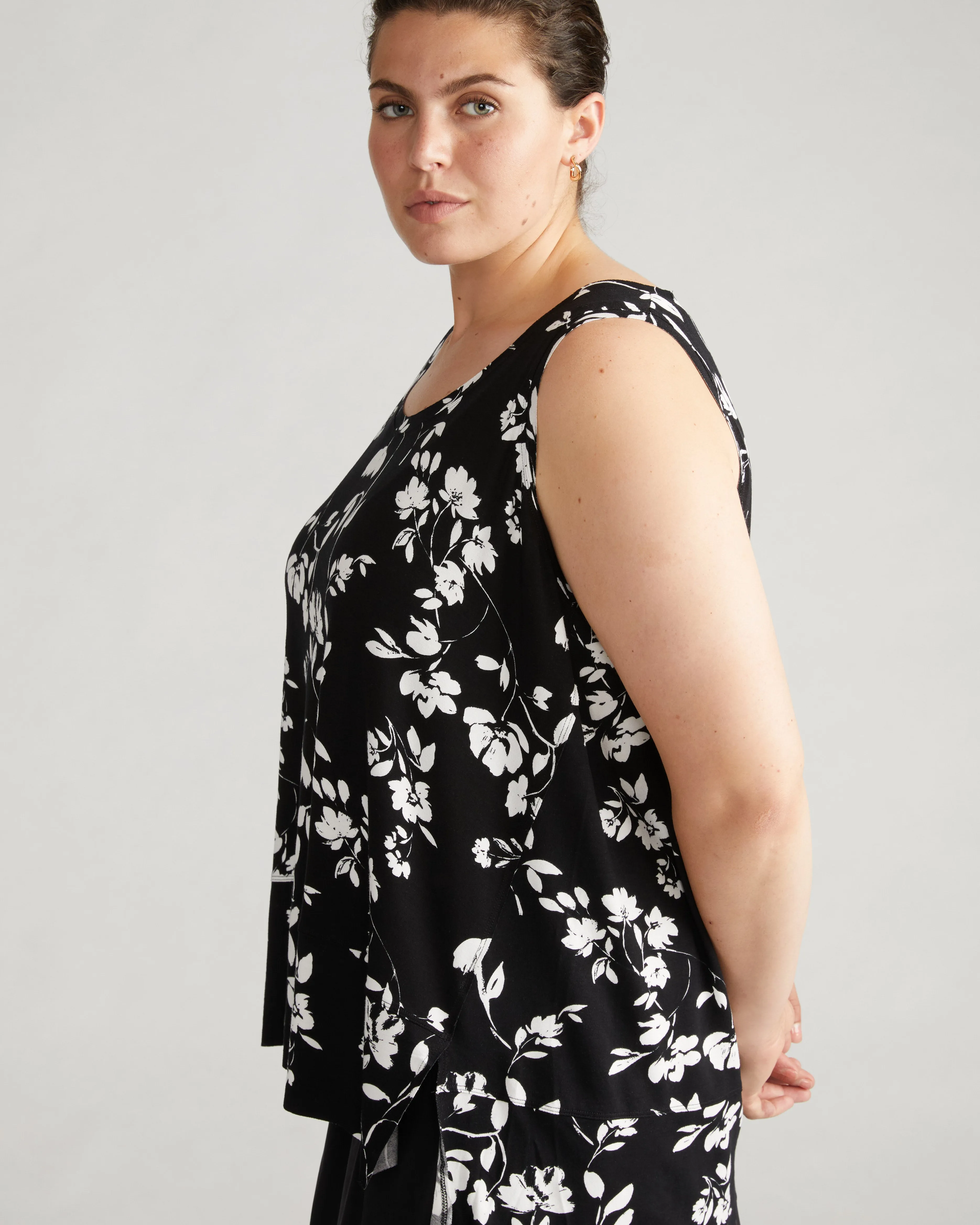 Hudson Liquid Jersey Tank - Moonlit Garden Print sold by Universal Standard product image thumbnail 3