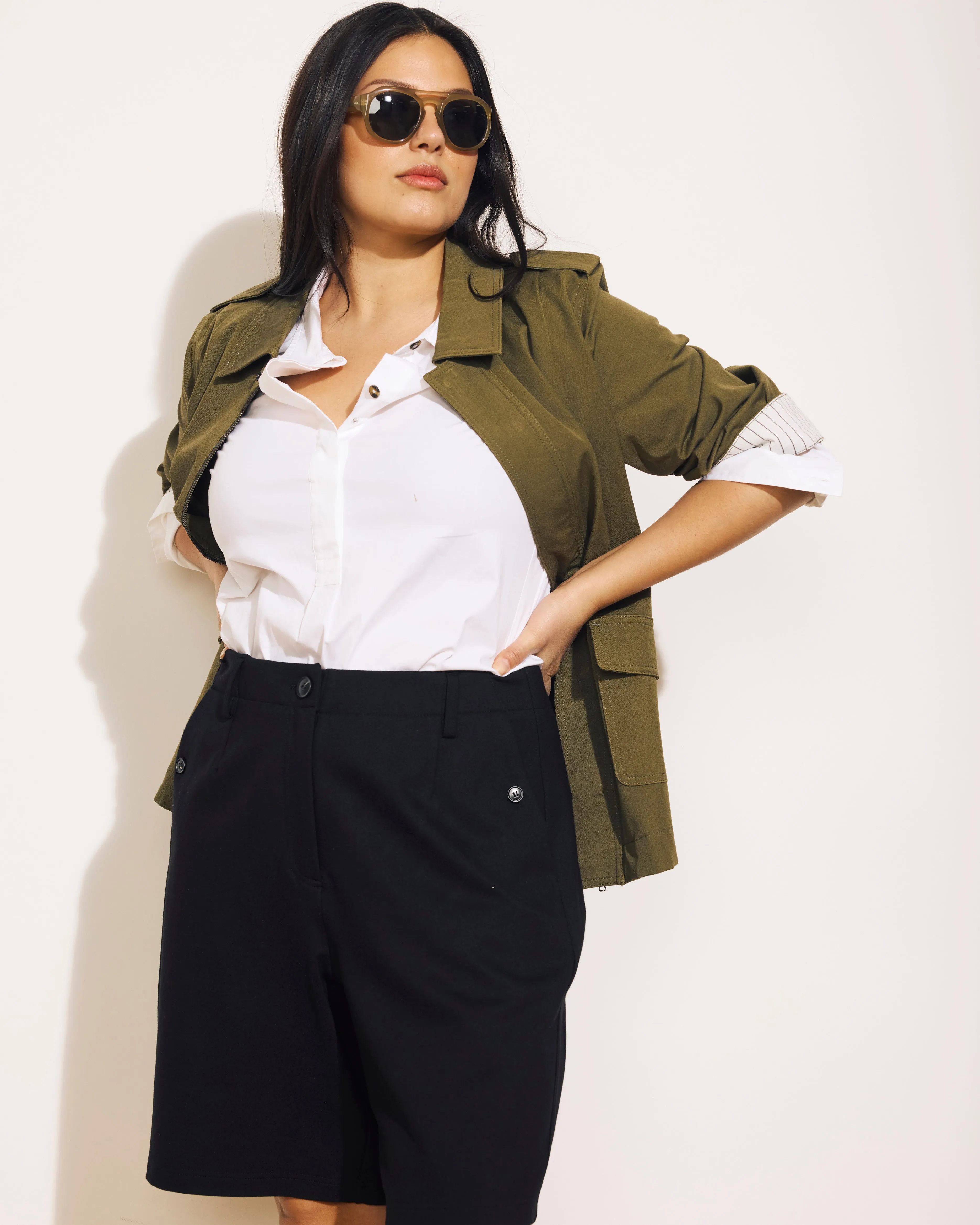 Upstate Stretch Cotton Twill Manor Jacket - Ivy sold by Universal Standard product image thumbnail 5