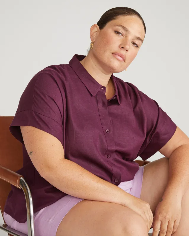 Tupelo Linen Shirt - Acai sold by Universal Standard