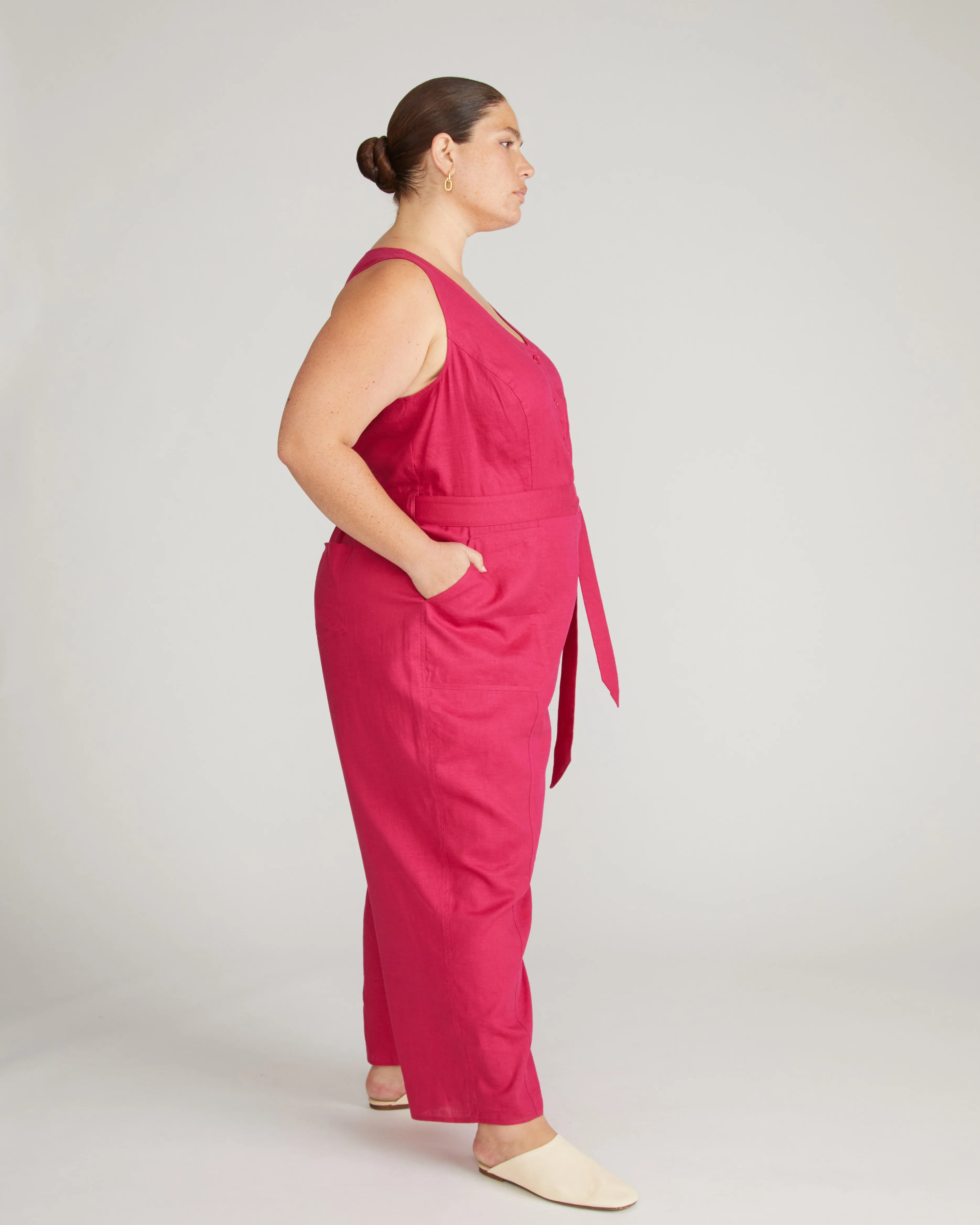 Matilda Linen Jumpsuit - Cerise sold by Universal Standard product image thumbnail 4