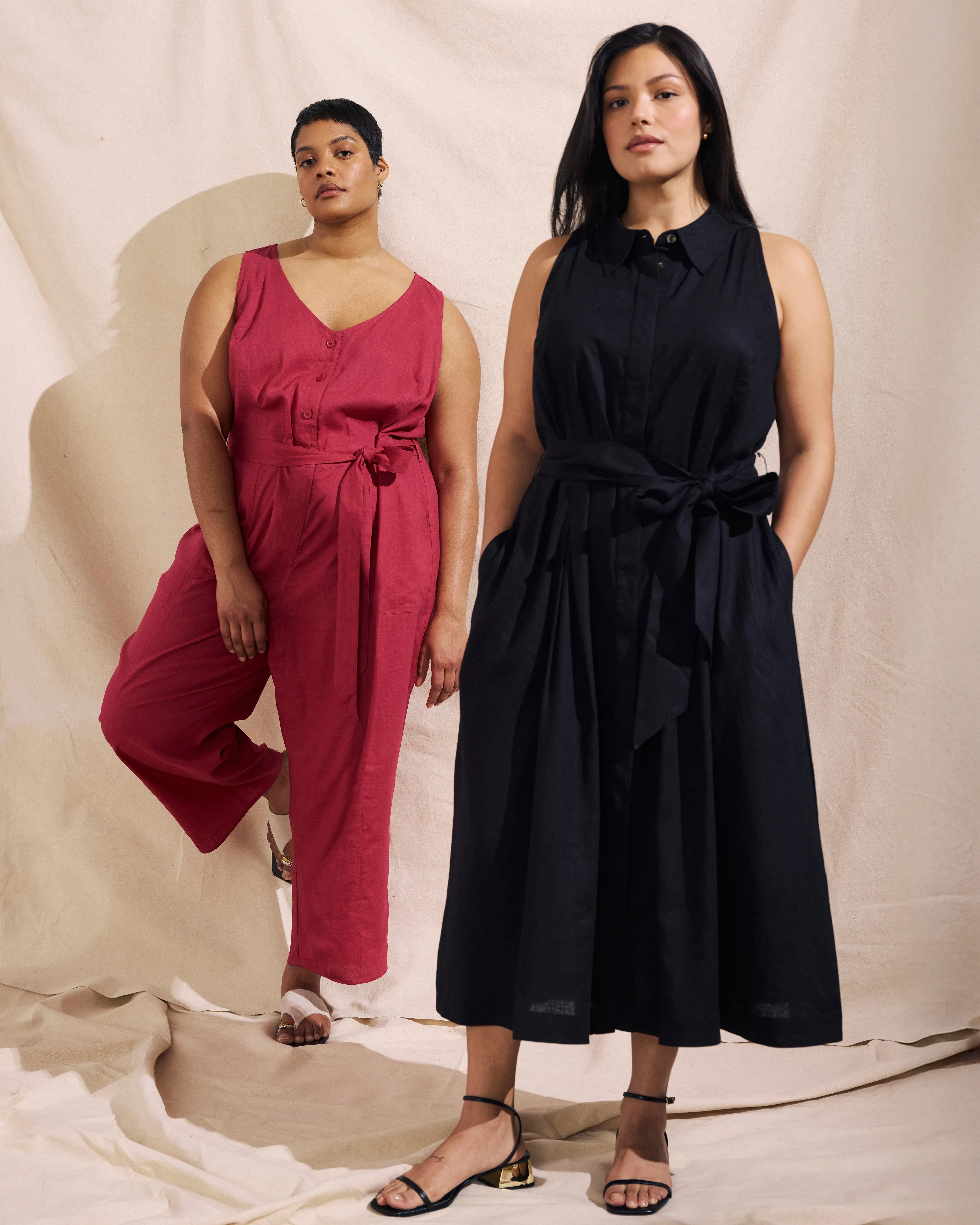 Adelaide Linen Shirtdress - Black sold by Universal Standard product image thumbnail 3