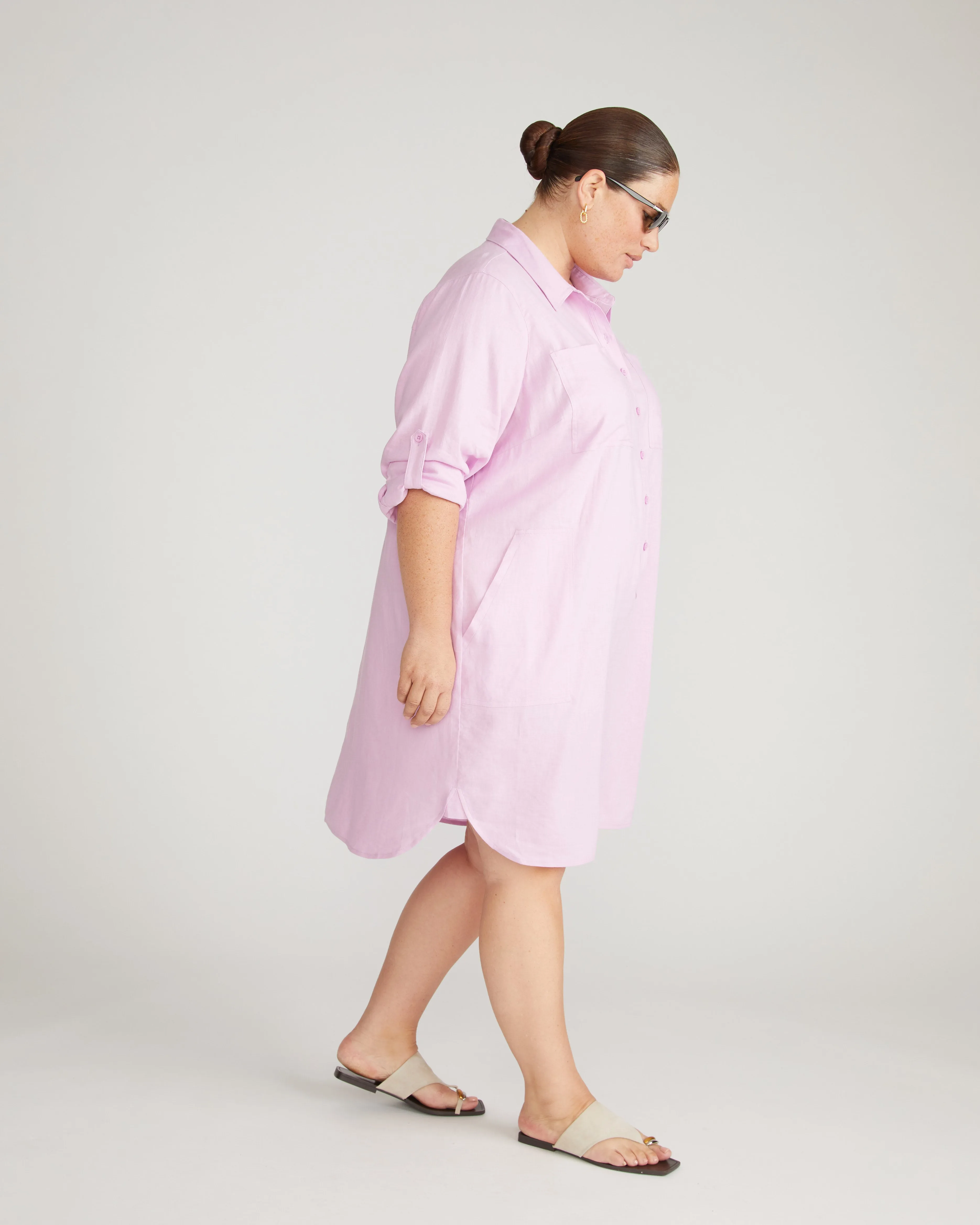 Linen Rubicon Shirtdress - Lilac sold by Universal Standard product image thumbnail 2