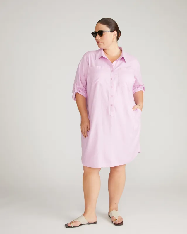 Linen Rubicon Shirtdress - Lilac sold by Universal Standard