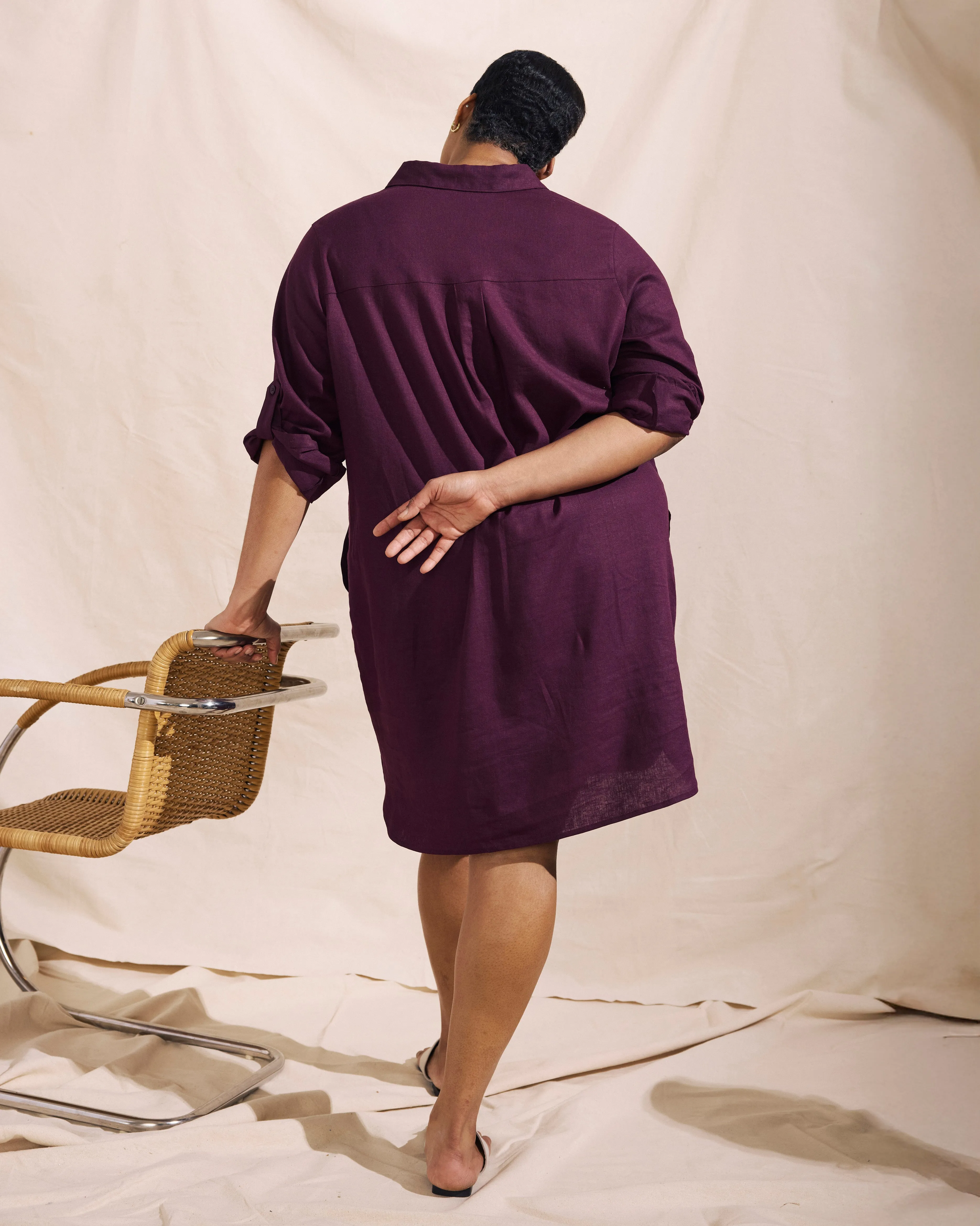 Linen Rubicon Shirtdress - Acai sold by Universal Standard product image thumbnail 3