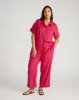 Dune Short Sleeve Linen Shirt - Cerise sold by Universal Standard