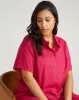 Dune Short Sleeve Linen Shirt - Cerise sold by Universal Standard