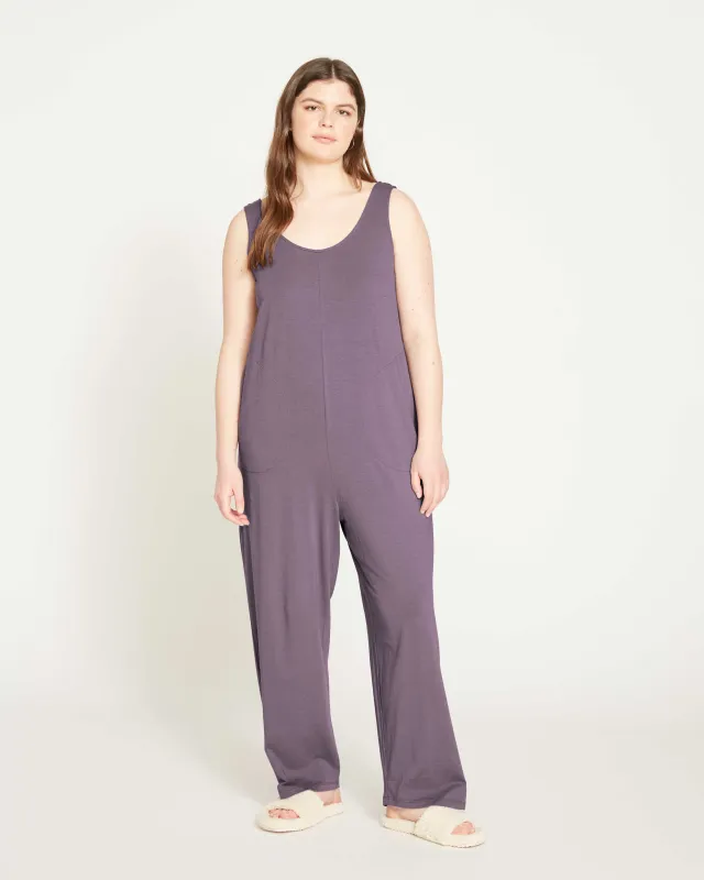 Jersey Leisure Jumpsuit - Stormy Weather sold by Universal Standard