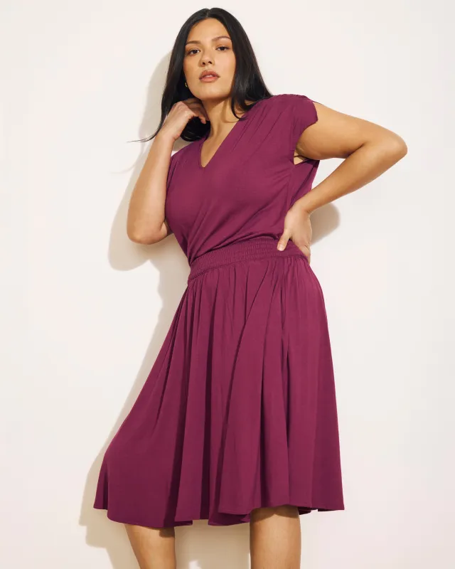 Minetta Liquid Jersey Dress - Rothko Purple made by Universal Standard