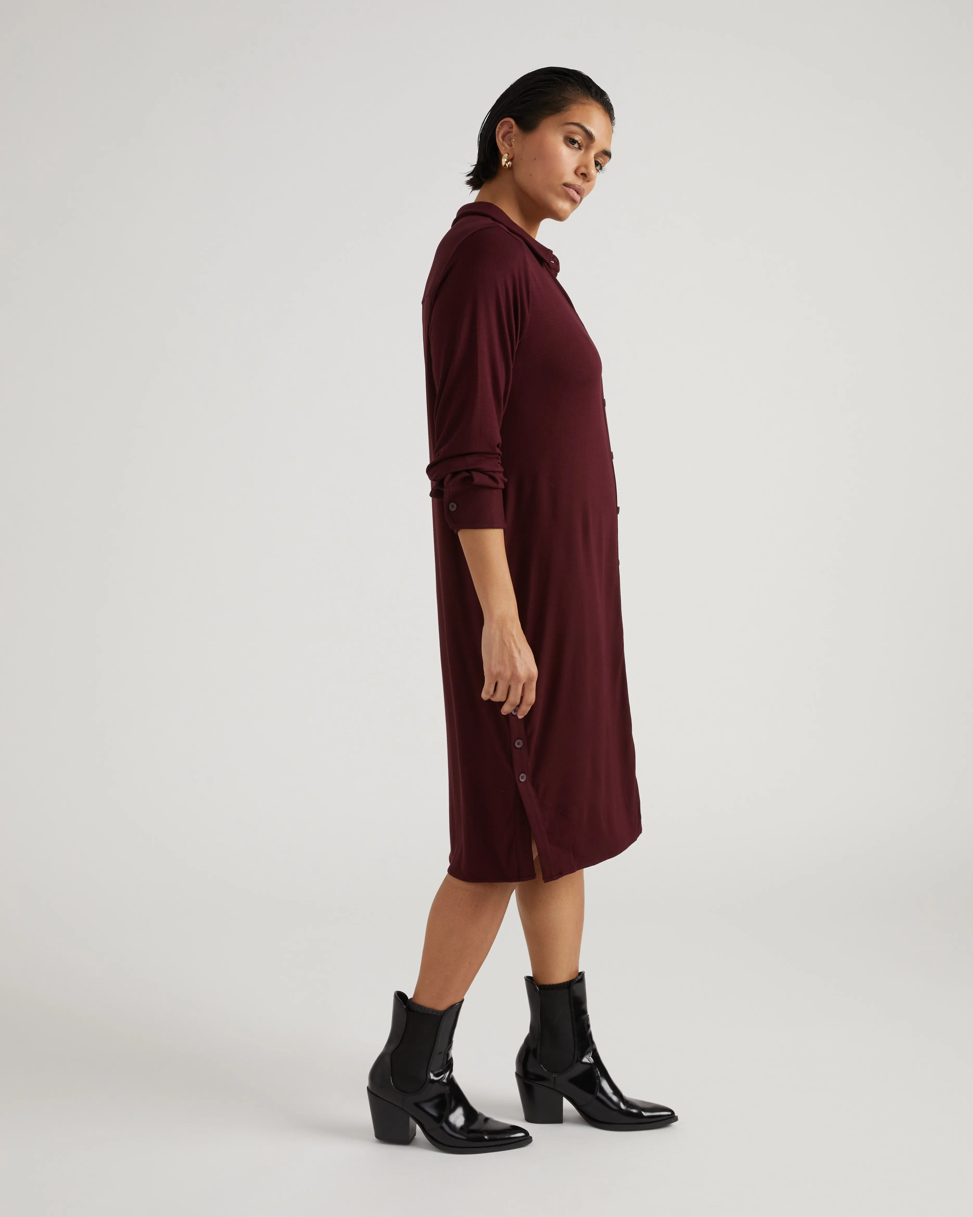 Marcie Liquid Jersey Dress - Black Cherry sold by Universal Standard product image thumbnail 2