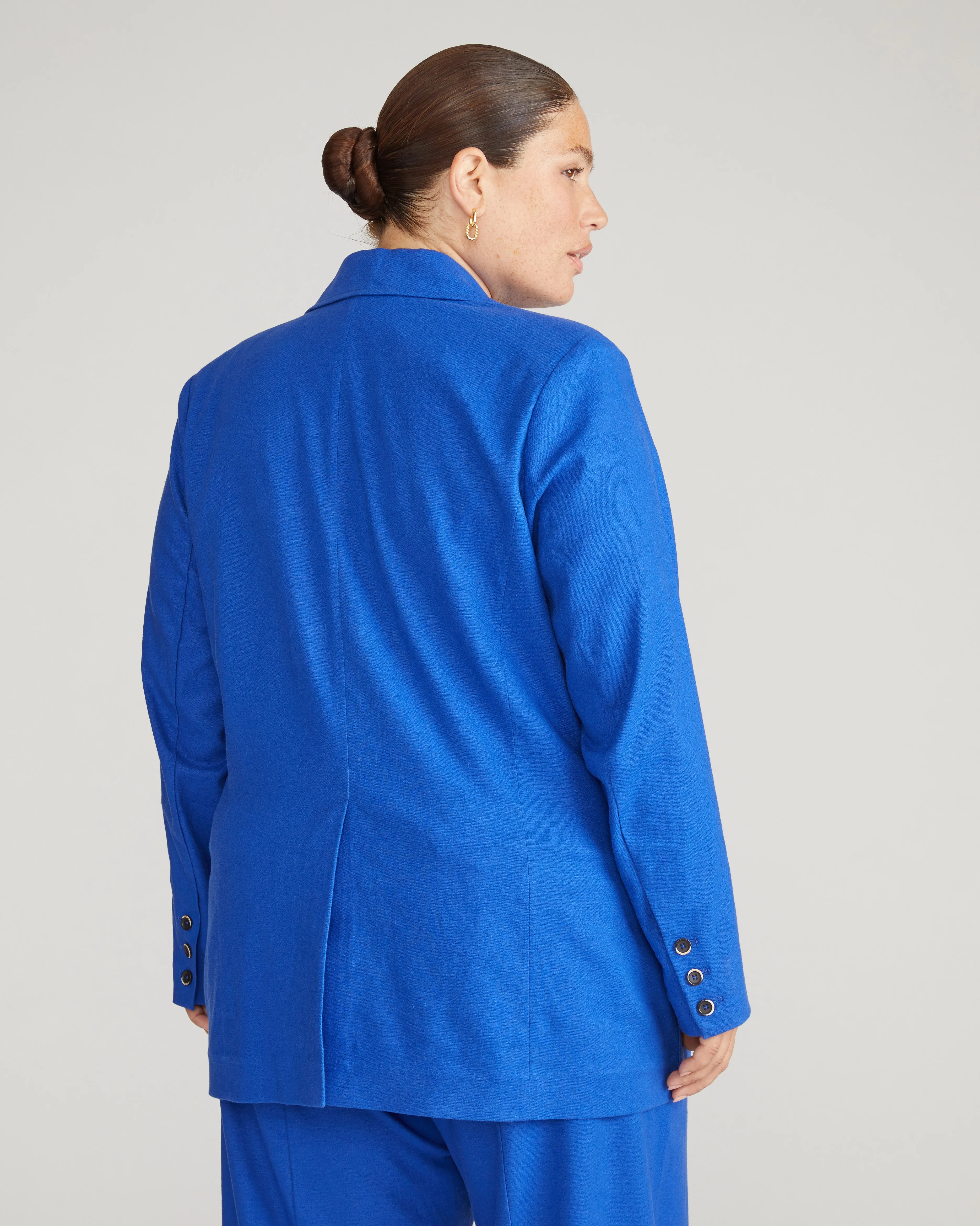 Coastal Linen Blazer - Ultramarine sold by Universal Standard product image thumbnail 3