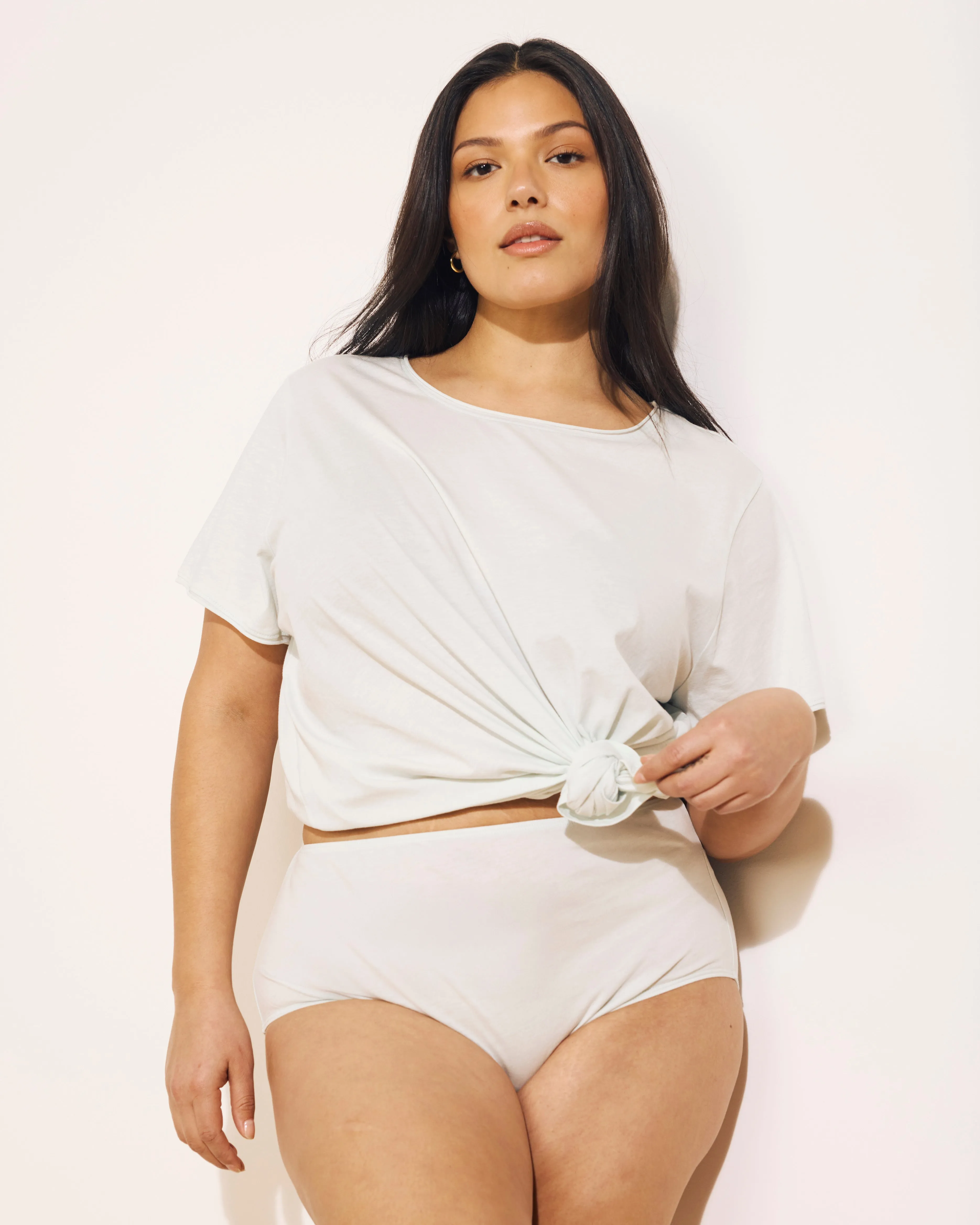 Pima Cotton Lounge Tee - Hint of Mint sold by Universal Standard