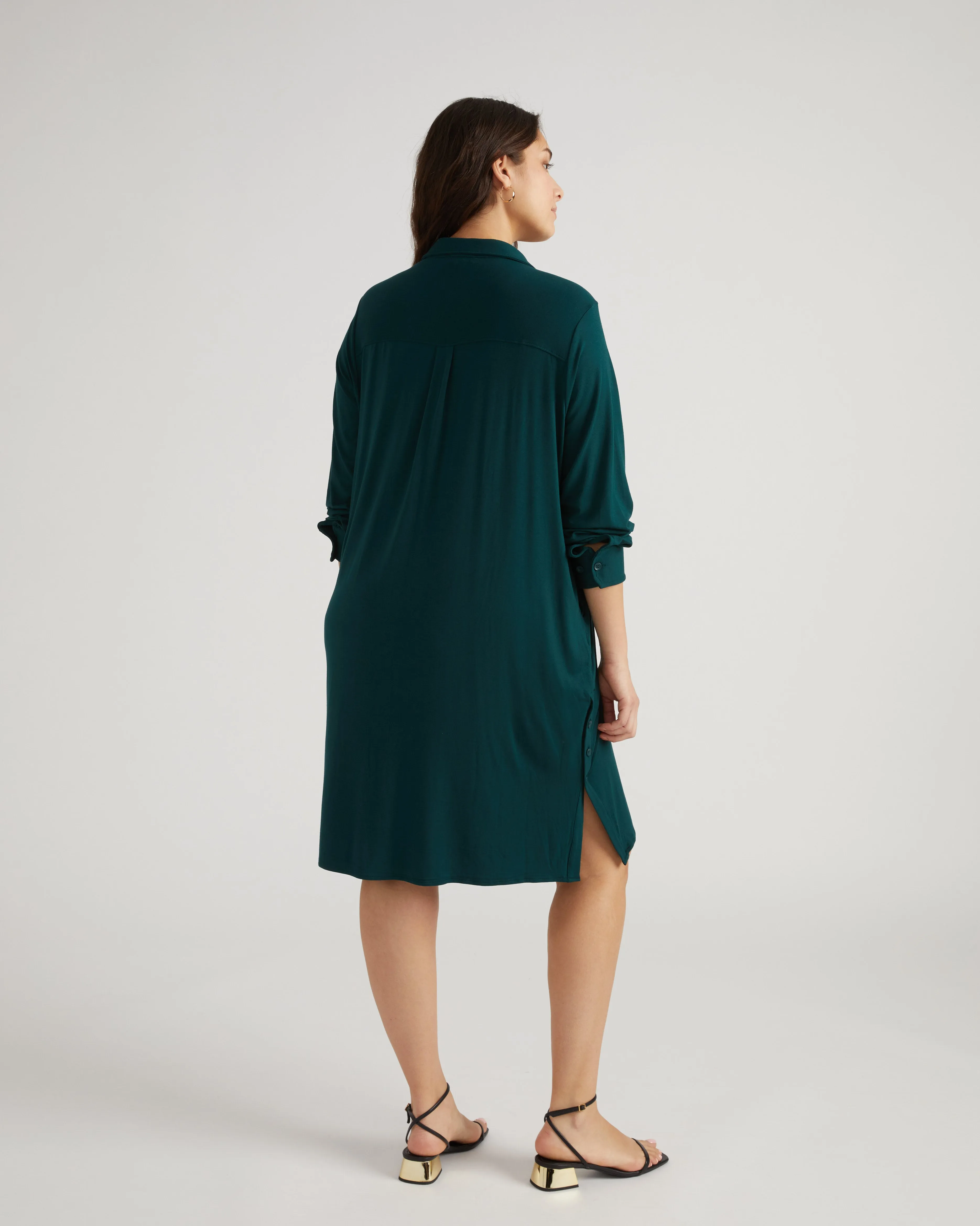 Marcie Liquid Jersey Dress - Forest Green sold by Universal Standard product image thumbnail 3