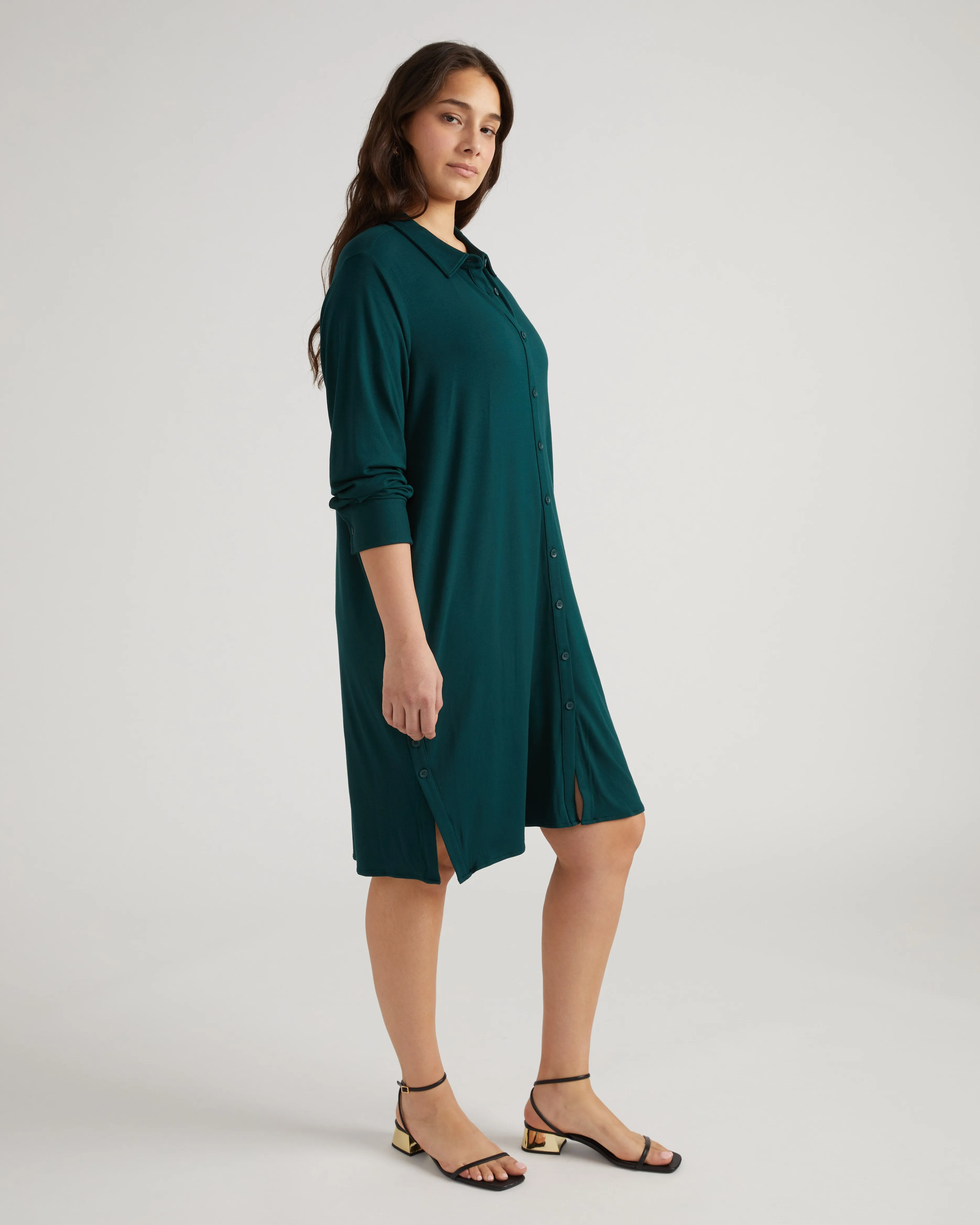 Marcie Liquid Jersey Dress - Forest Green sold by Universal Standard product image thumbnail 2