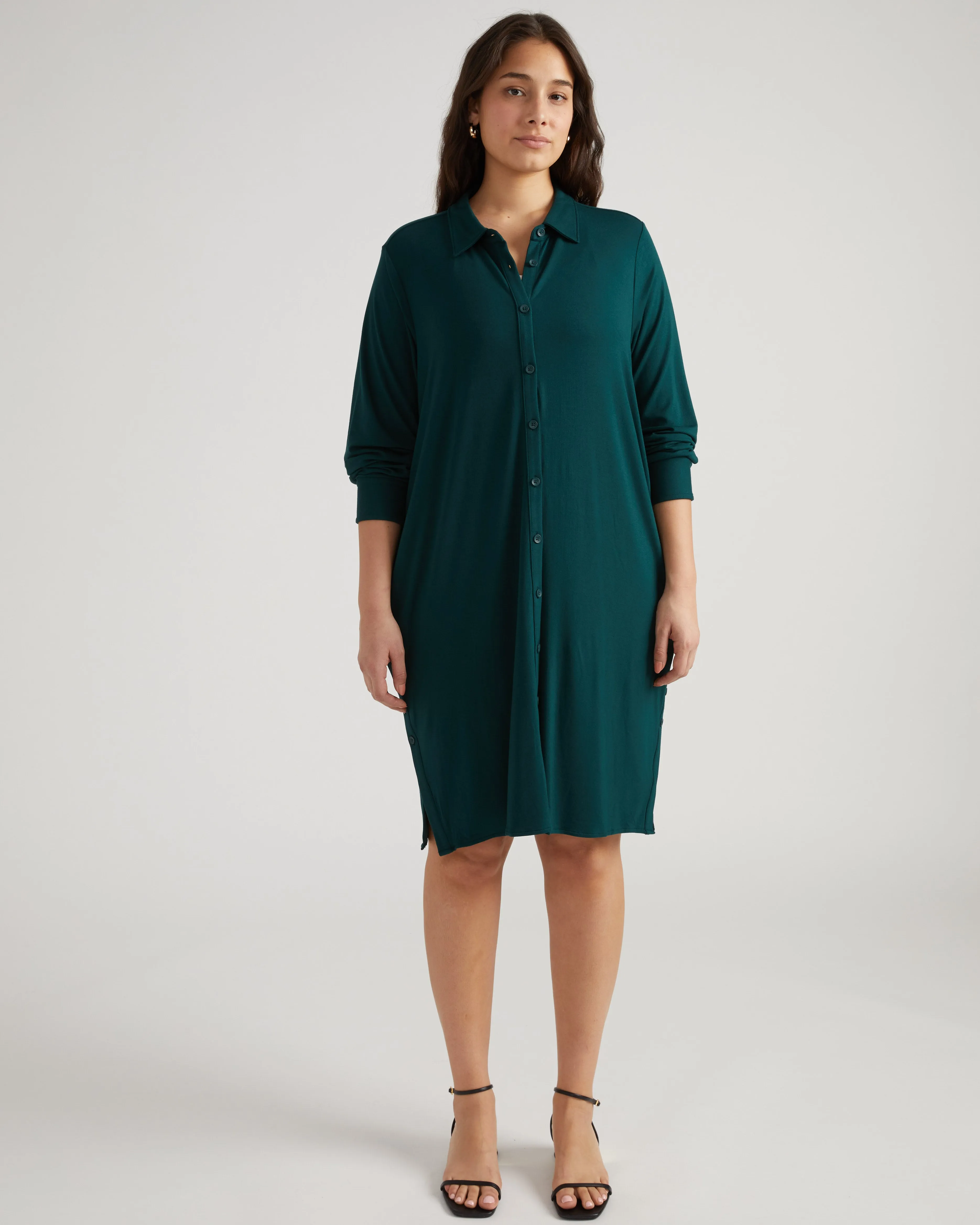 Marcie Liquid Jersey Dress - Forest Green sold by Universal Standard