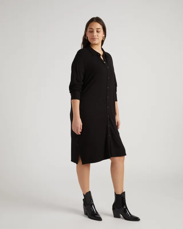 Marcie Liquid Jersey Dress - Black sold by Universal Standard