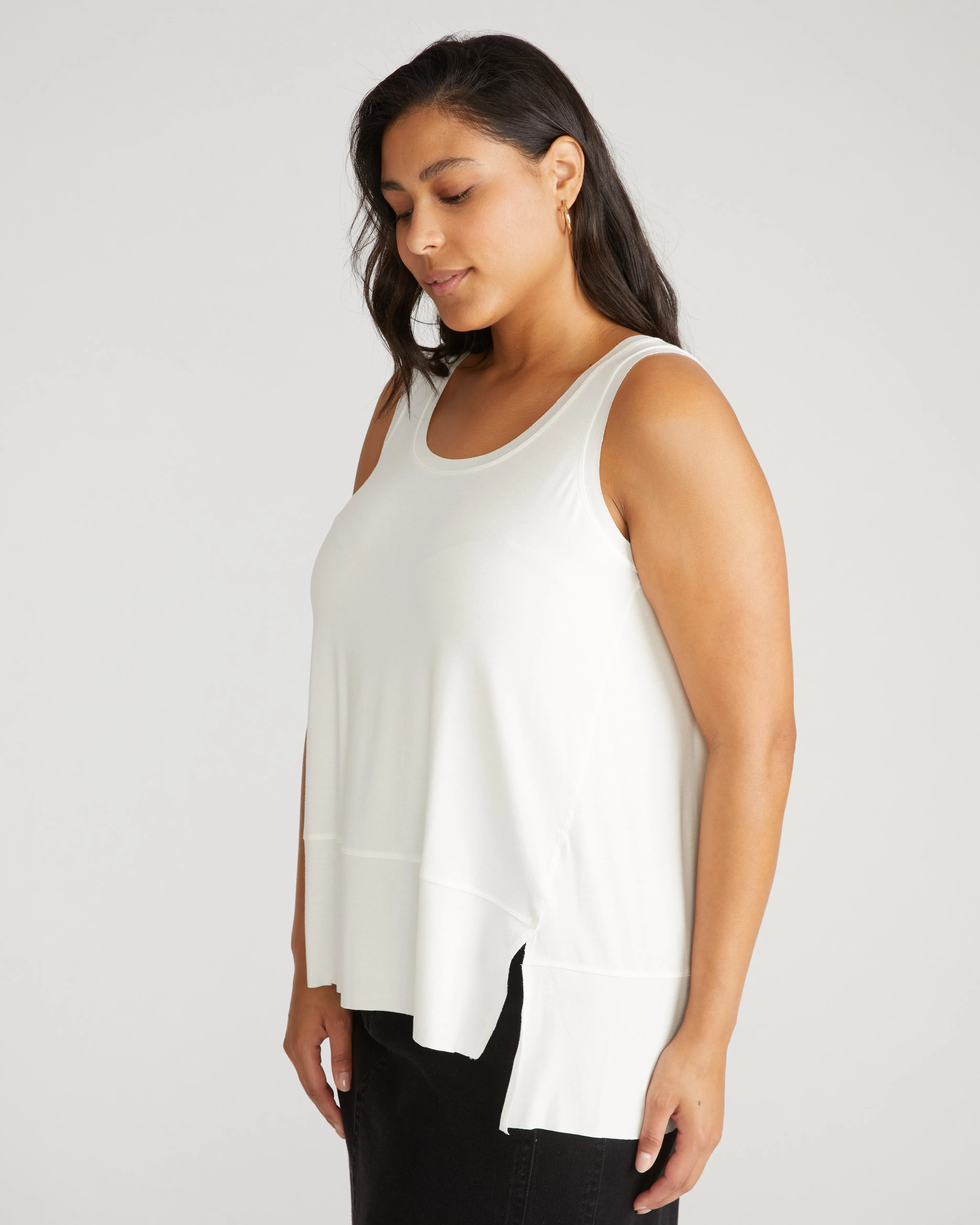 Hudson Liquid Jersey Tank - White sold by Universal Standard product image thumbnail 2