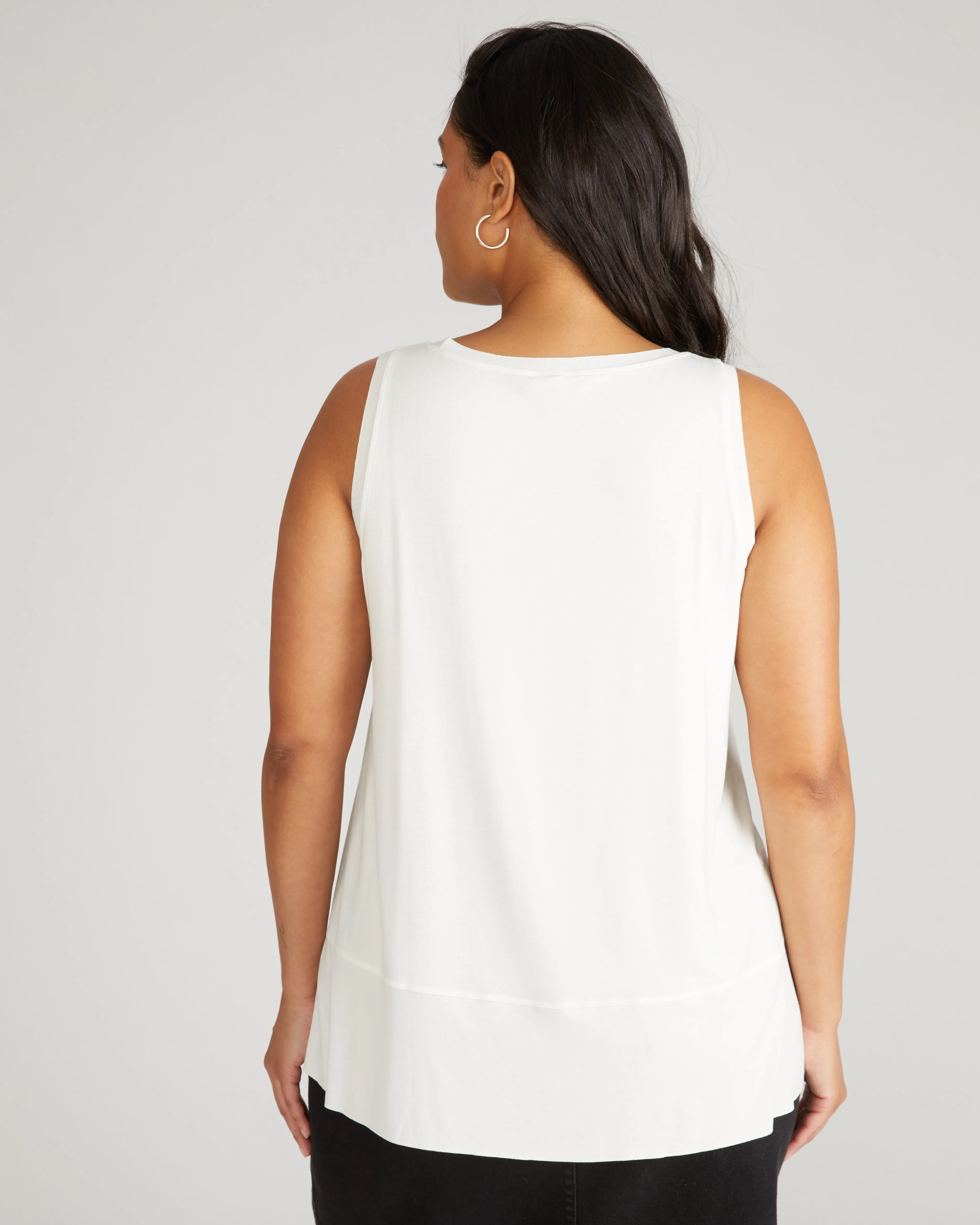 Hudson Liquid Jersey Tank - White sold by Universal Standard product image thumbnail 3