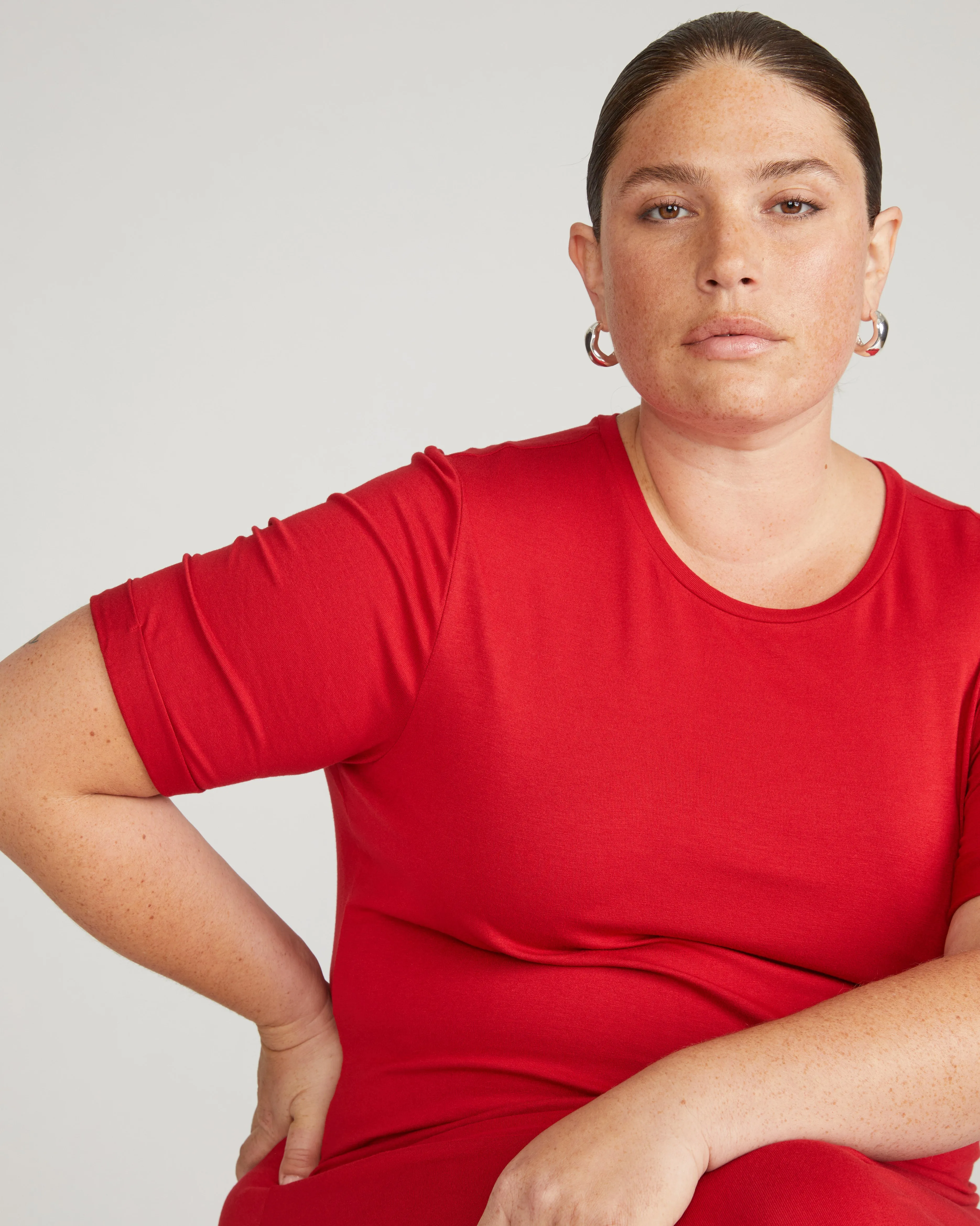 Lily Liquid Jersey Dress - New York Red sold by Universal Standard product image thumbnail 3