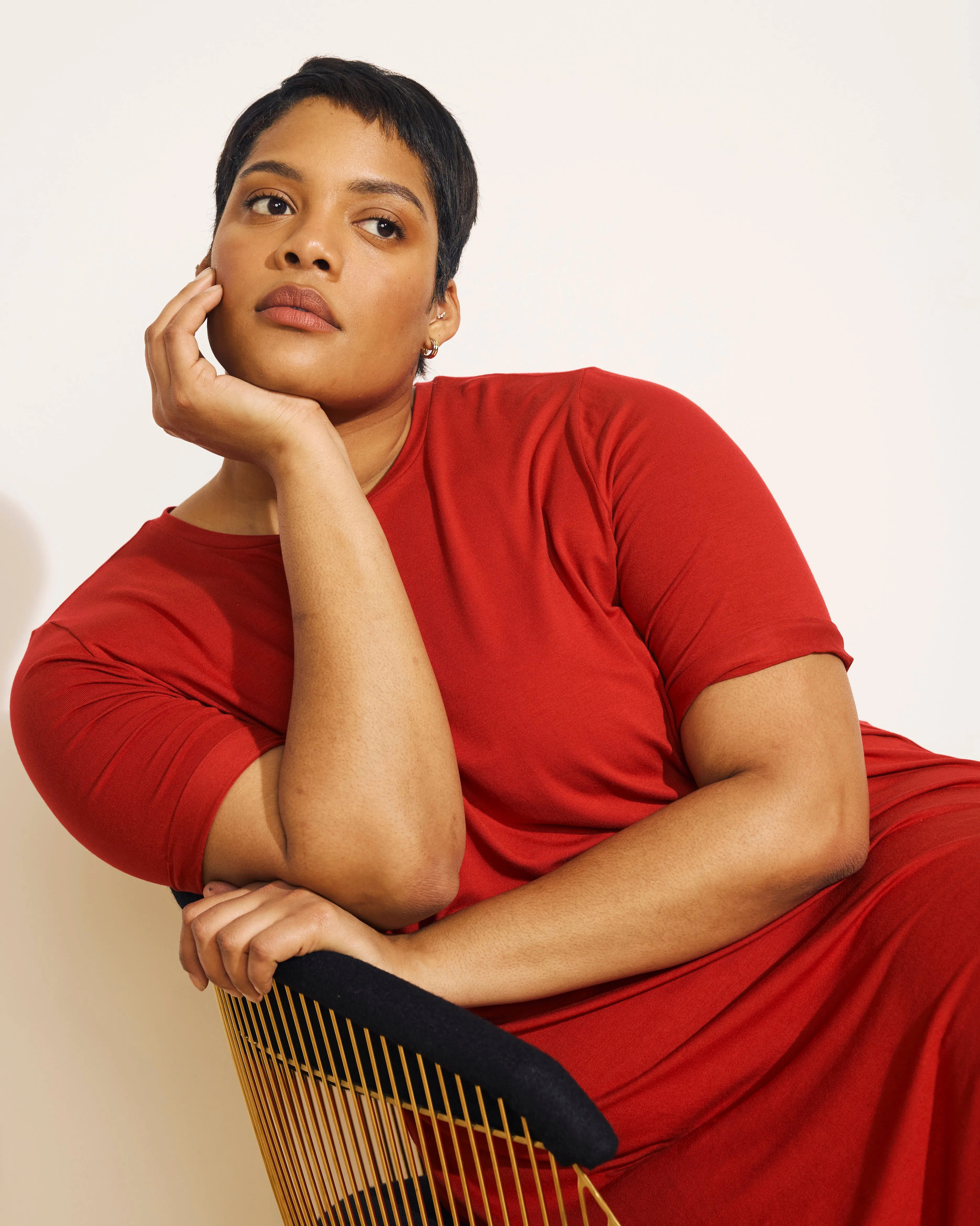 Lily Liquid Jersey Dress - New York Red sold by Universal Standard product image thumbnail 2