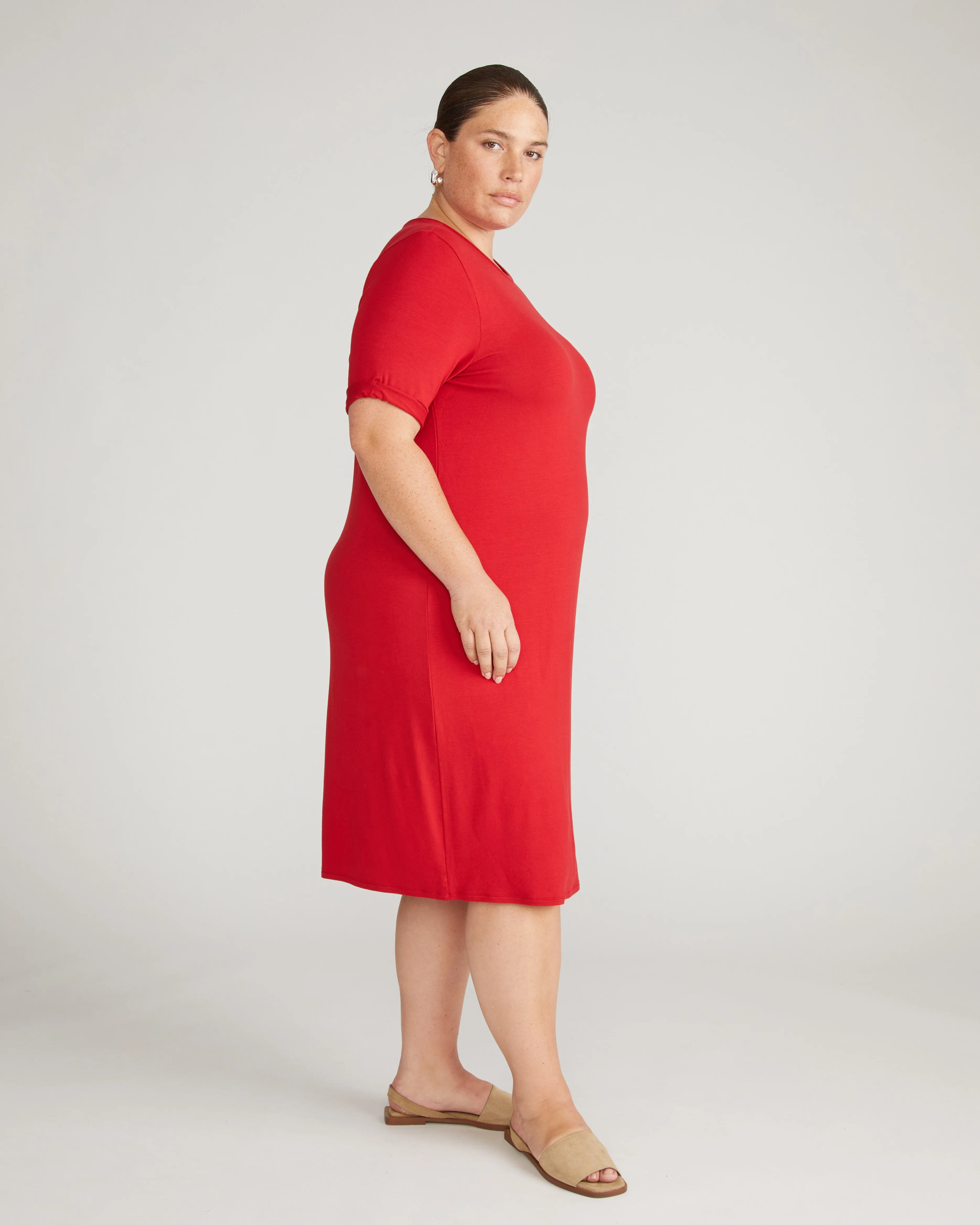 Lily Liquid Jersey Dress - New York Red sold by Universal Standard product image thumbnail 5