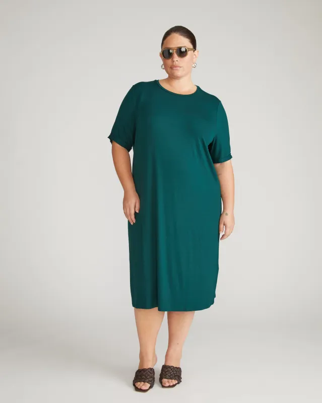 Lily Liquid Jersey Dress - Forest Green sold by Universal Standard