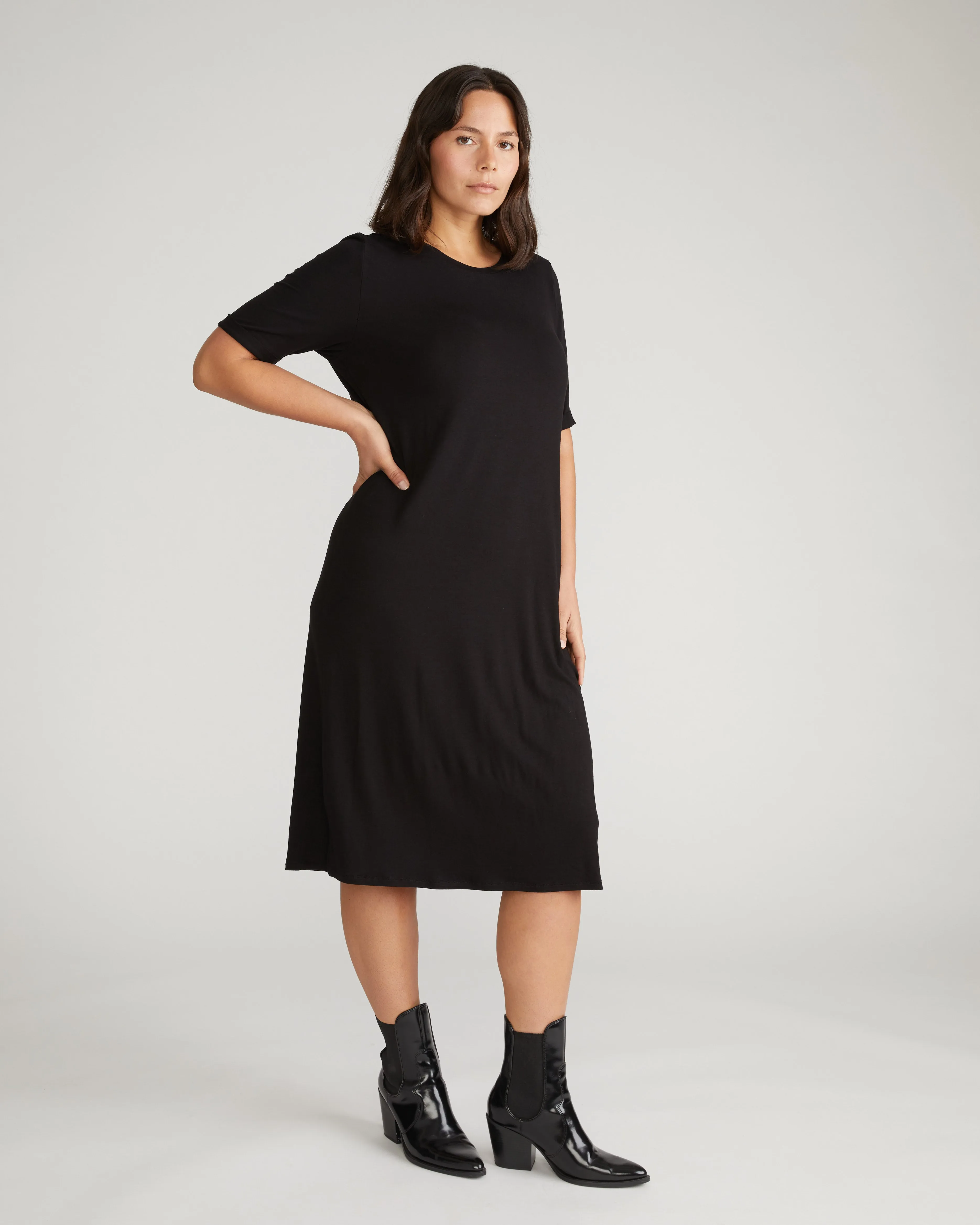 Lily Liquid Jersey Dress - Black sold by Universal Standard product image thumbnail 2