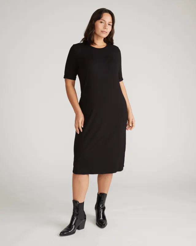 Lily Liquid Jersey Dress - Black sold by Universal Standard
