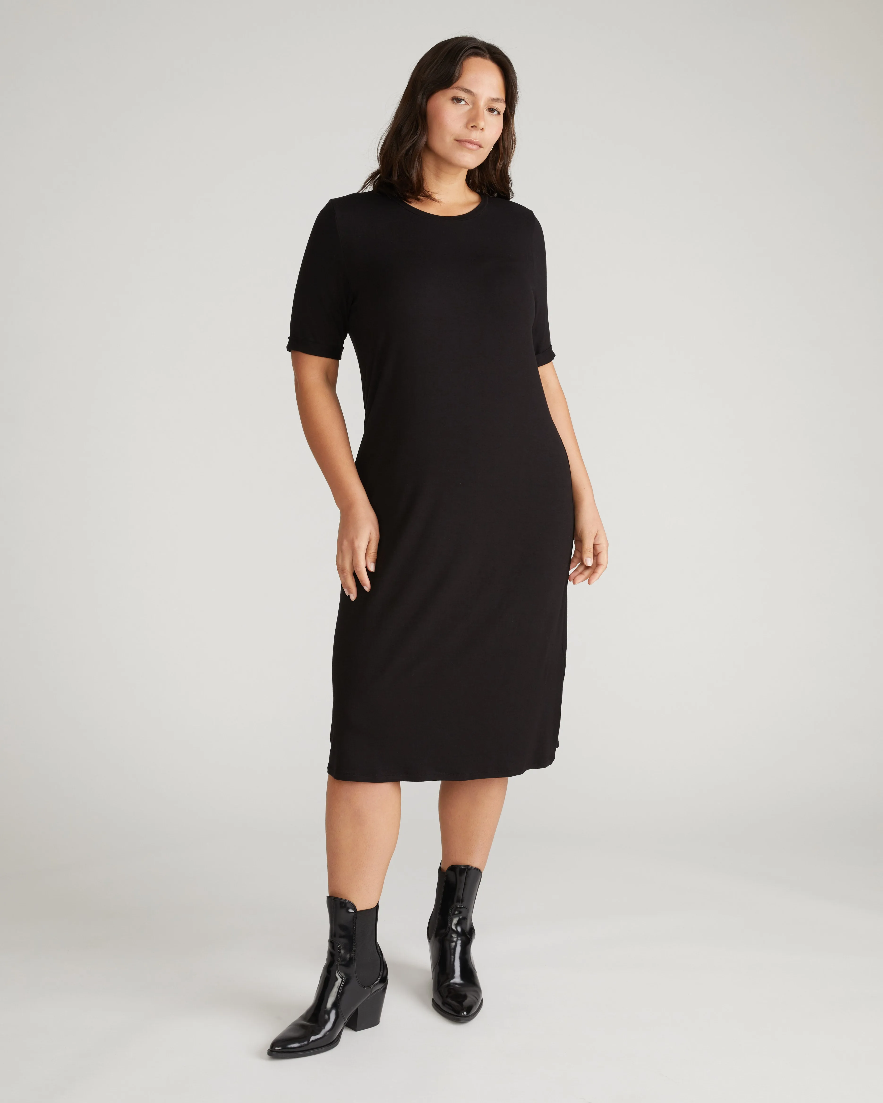 Lily Liquid Jersey Dress - Black sold by Universal Standard